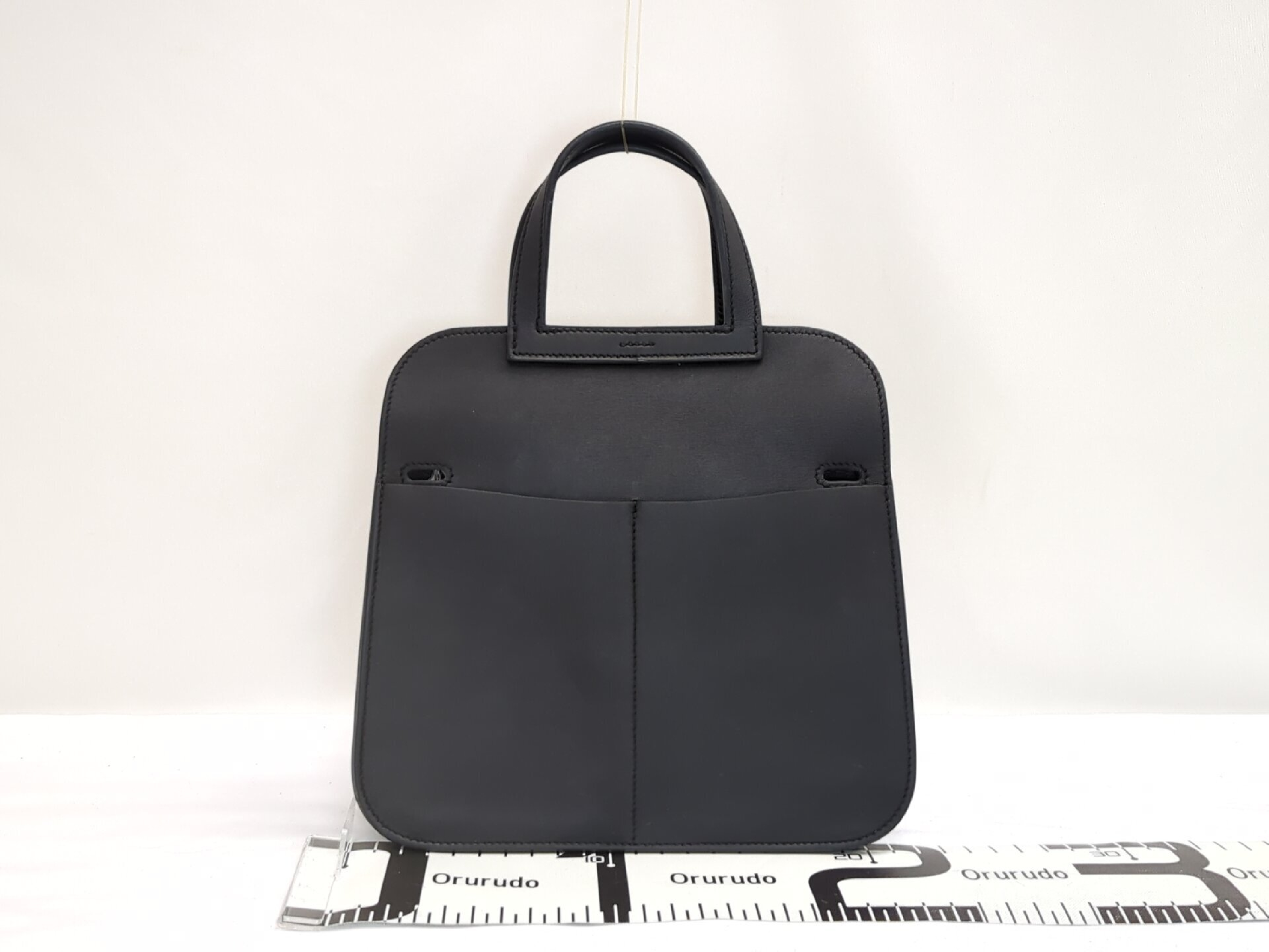 Alzan Mini Swift Black Silver Hardware W Stamp Handbag — view 2