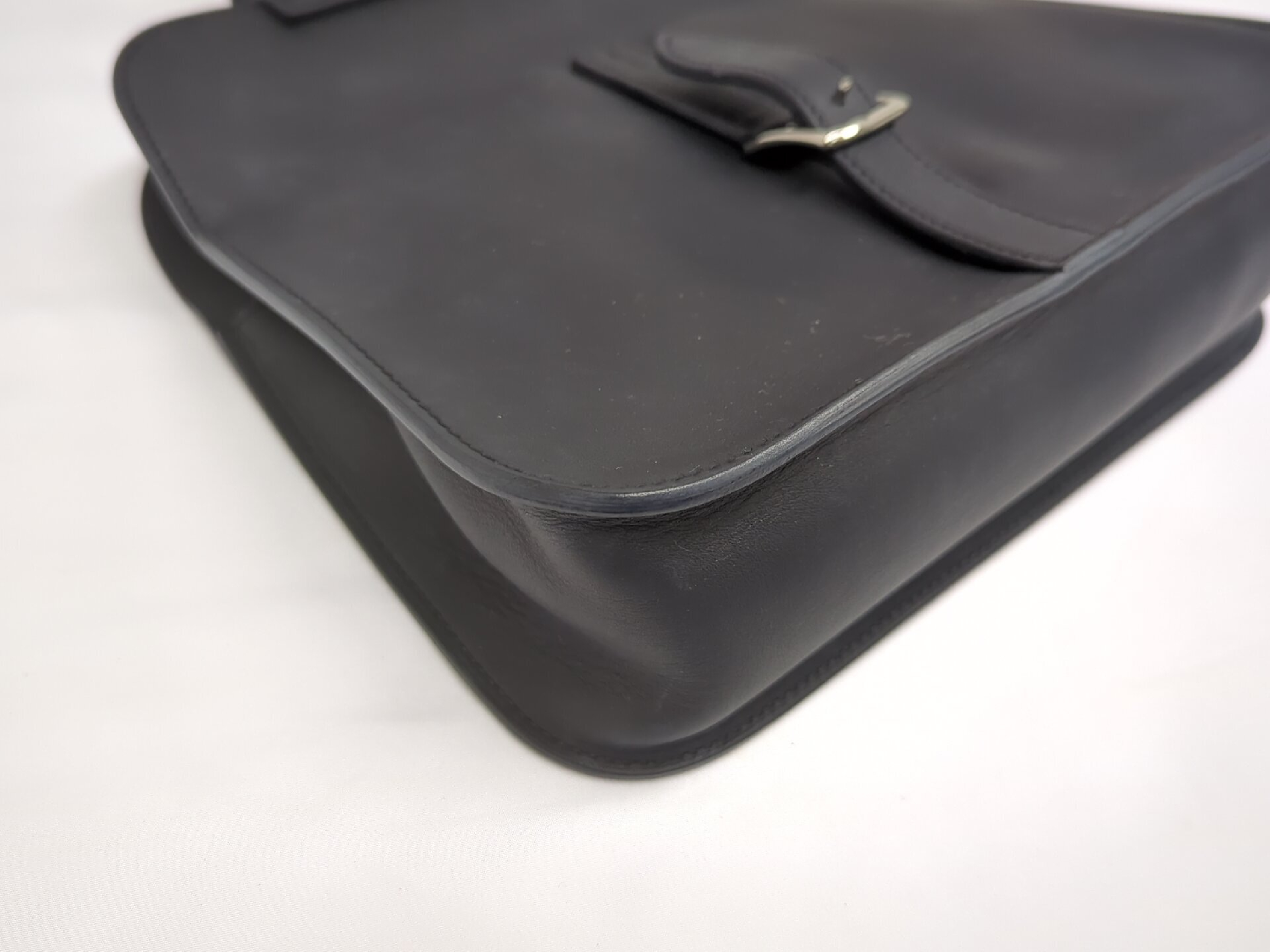 Alzan Mini Swift Black Silver Hardware W Stamp Handbag — view 3