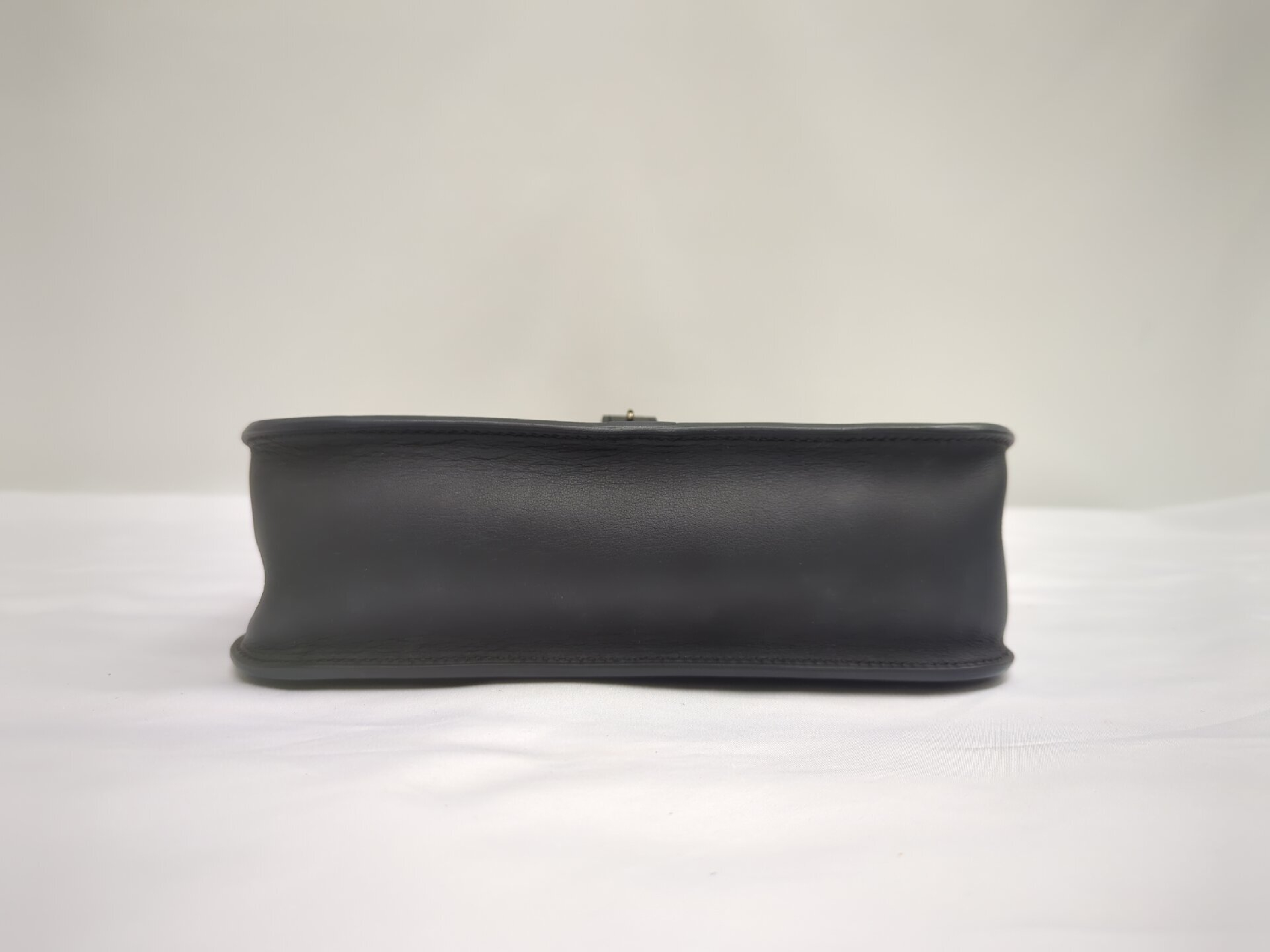 Alzan Mini Swift Black Silver Hardware W Stamp Handbag — view 4