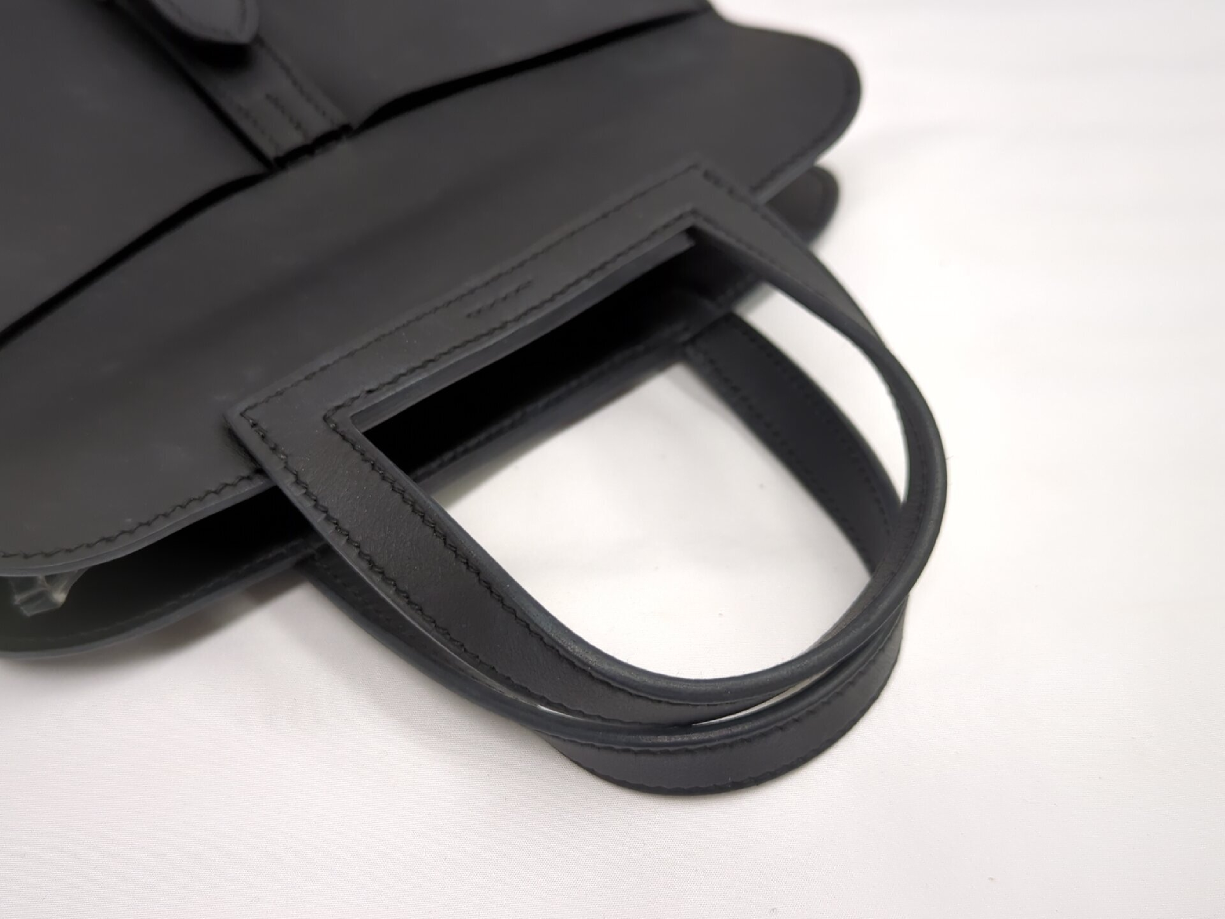 Alzan Mini Swift Black Silver Hardware W Stamp Handbag — view 6