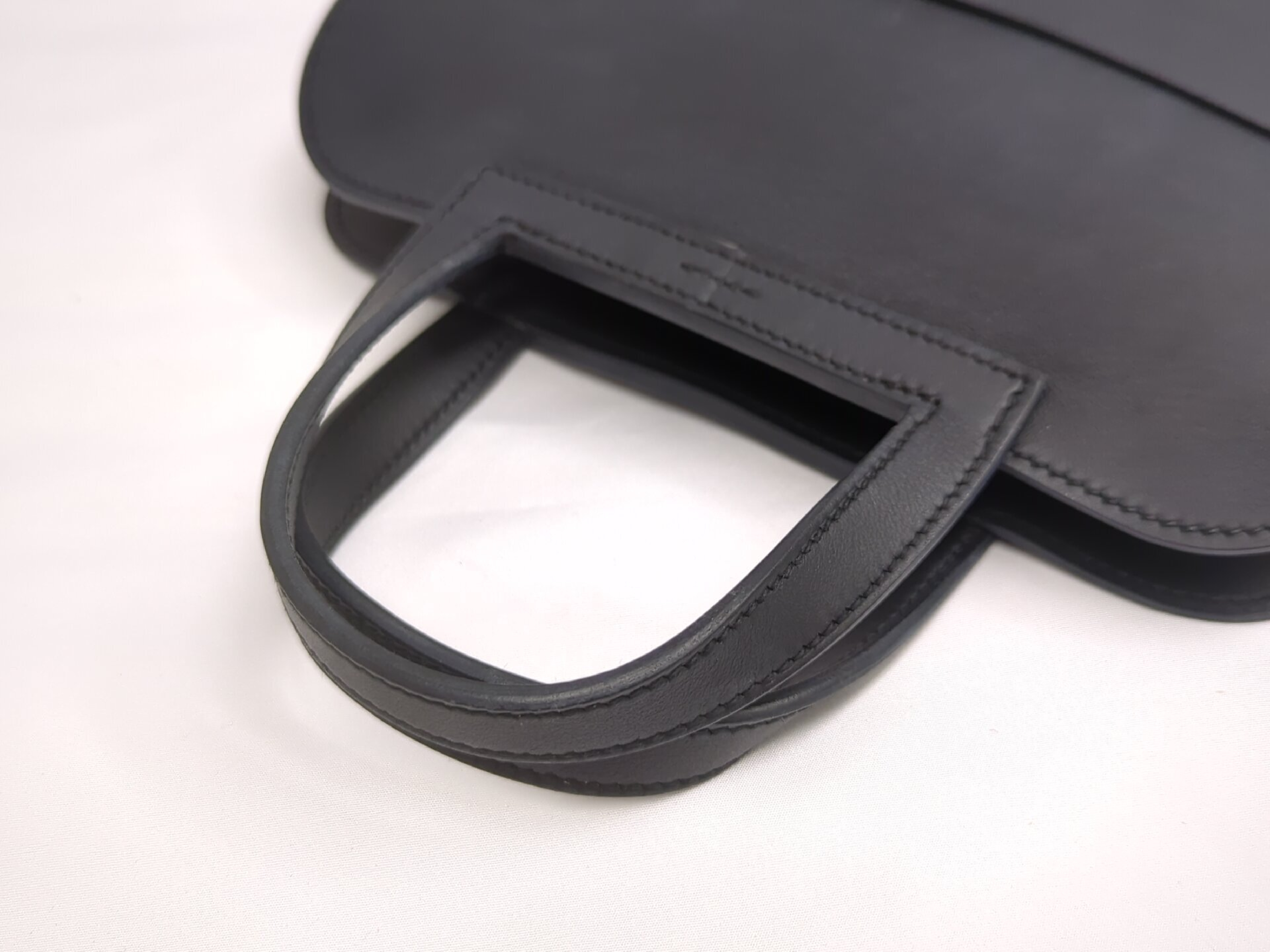 Alzan Mini Swift Black Silver Hardware W Stamp Handbag — view 7
