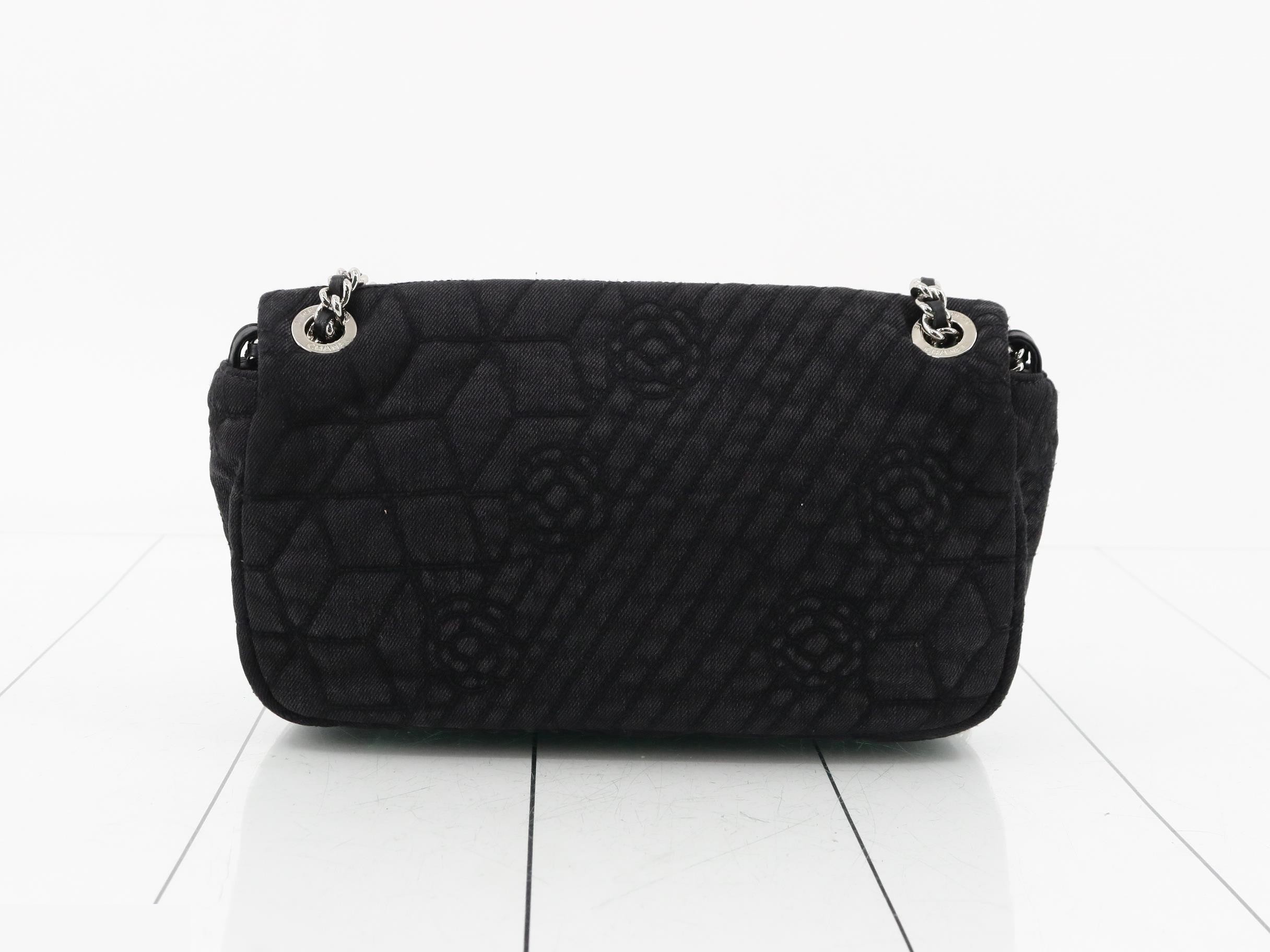 Denim chain shoulder bag — view 2