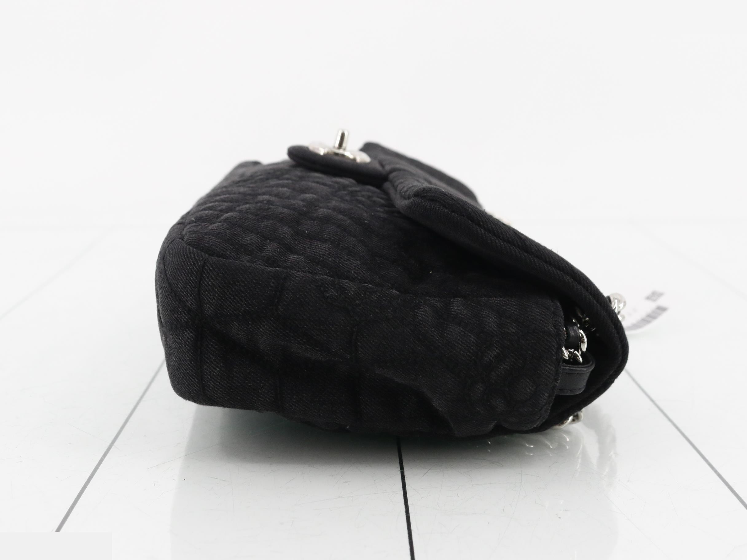 Denim chain shoulder bag — view 3