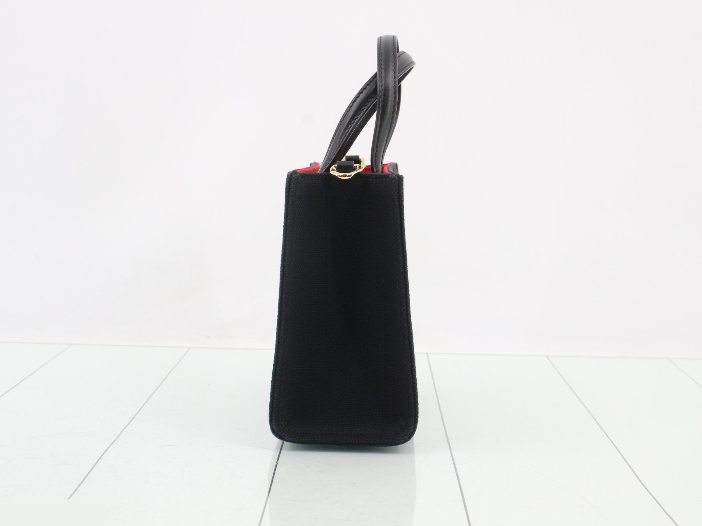 Mini Tote Bag, 2-Way, Black — view 4