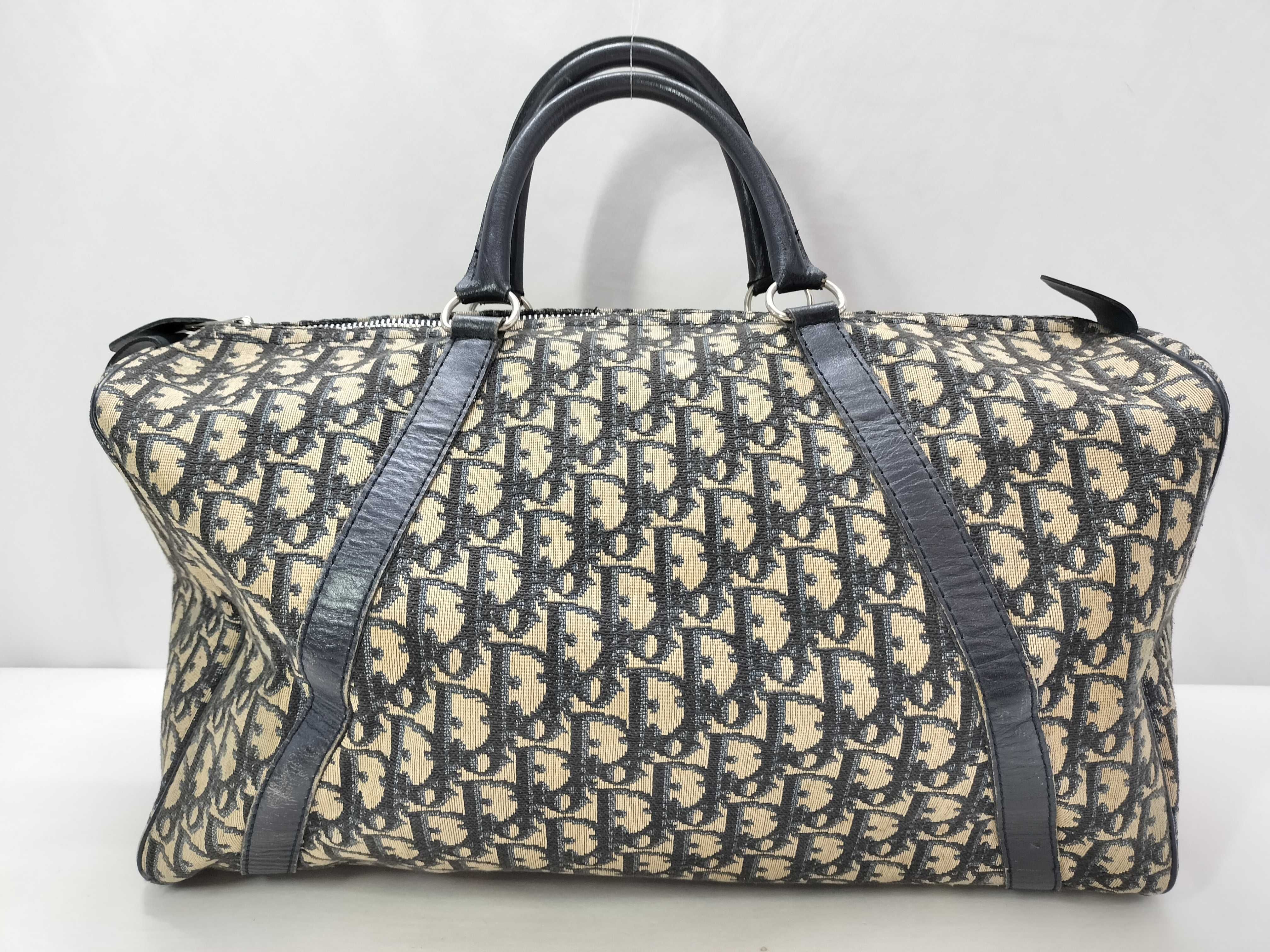 Trotter Boston Bag, Navy, Vintage Handbag