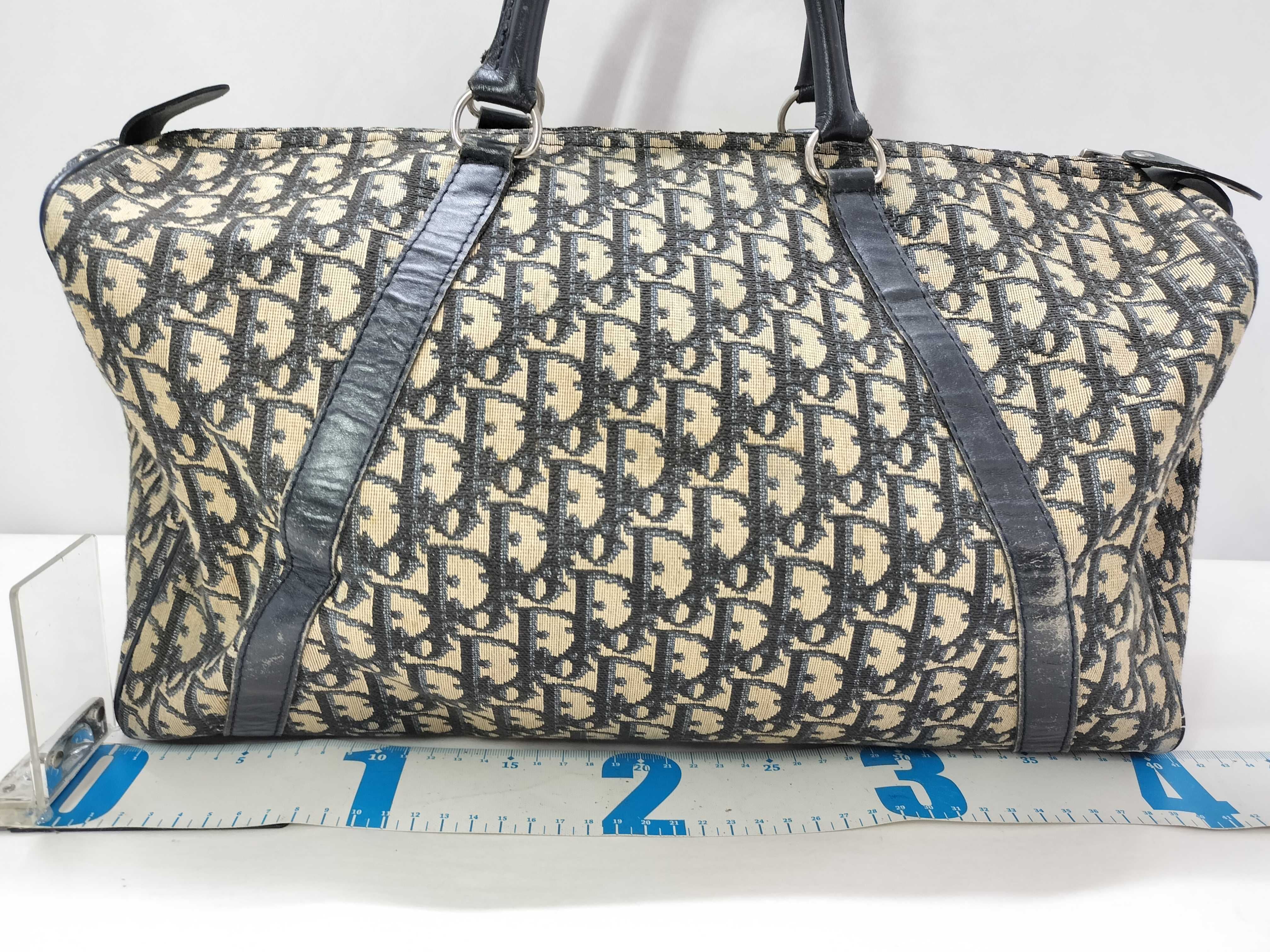 Trotter Boston Bag, Navy, Vintage Handbag — view 2
