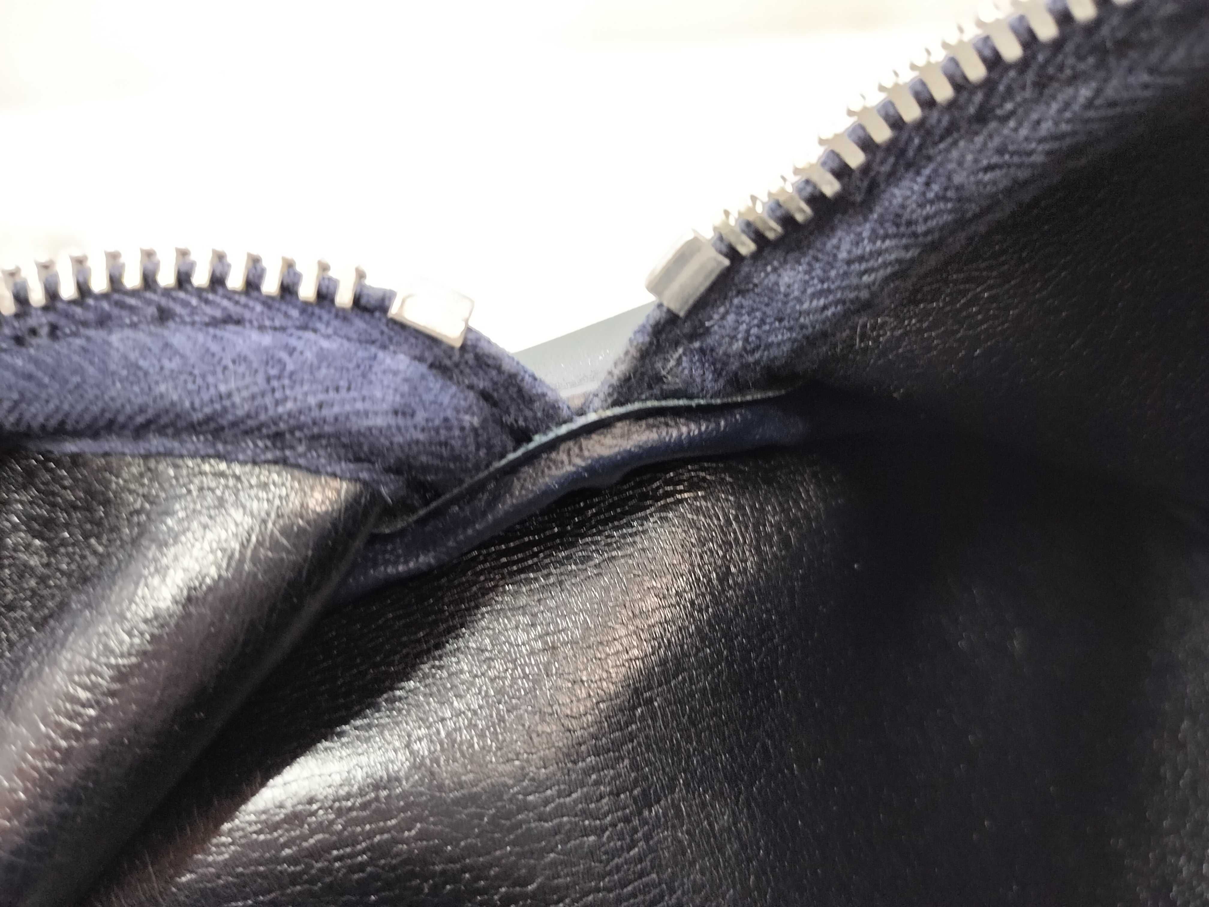 Trotter Boston Bag, Navy, Vintage Handbag — view 12