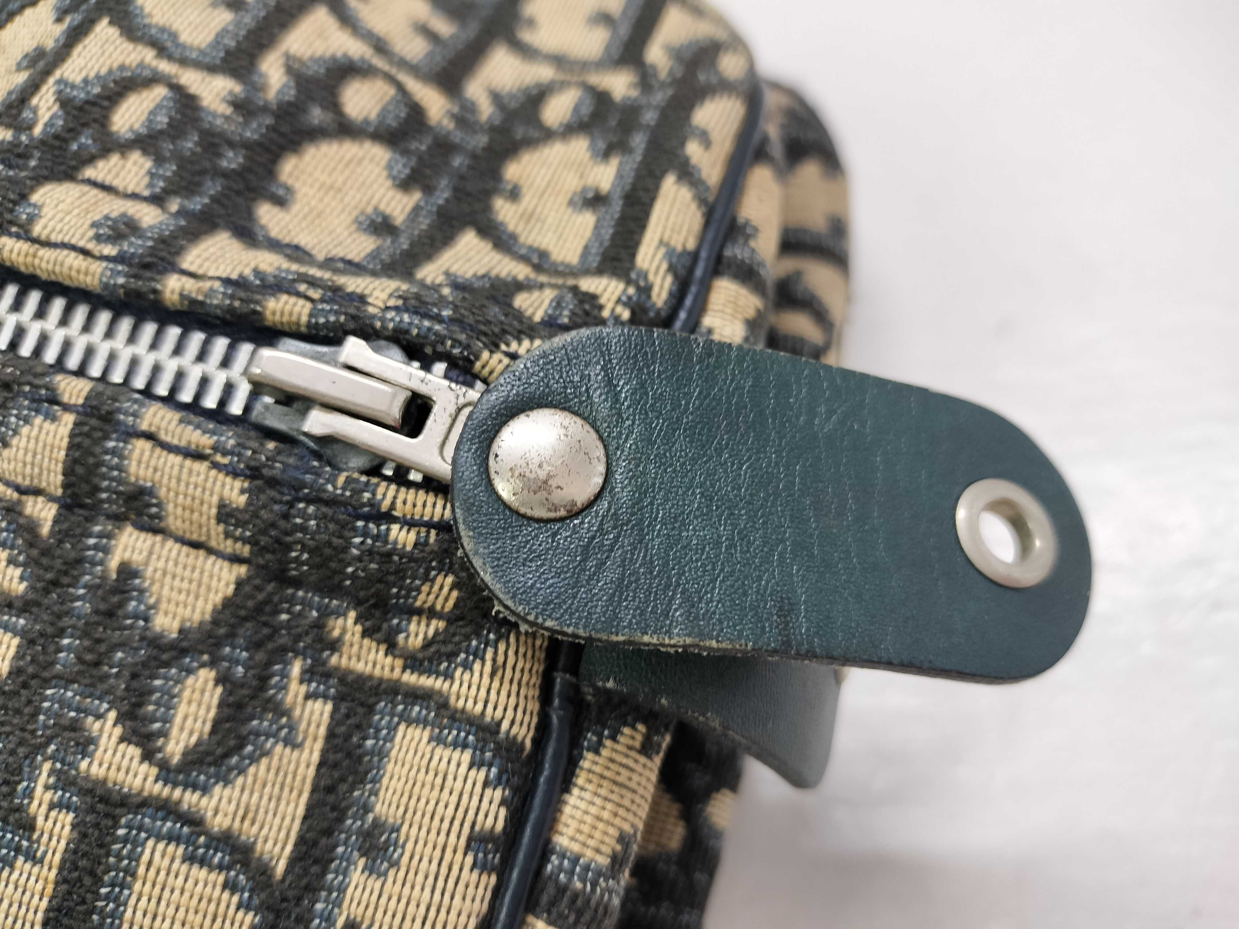 Trotter Boston Bag, Navy, Vintage Handbag — view 13
