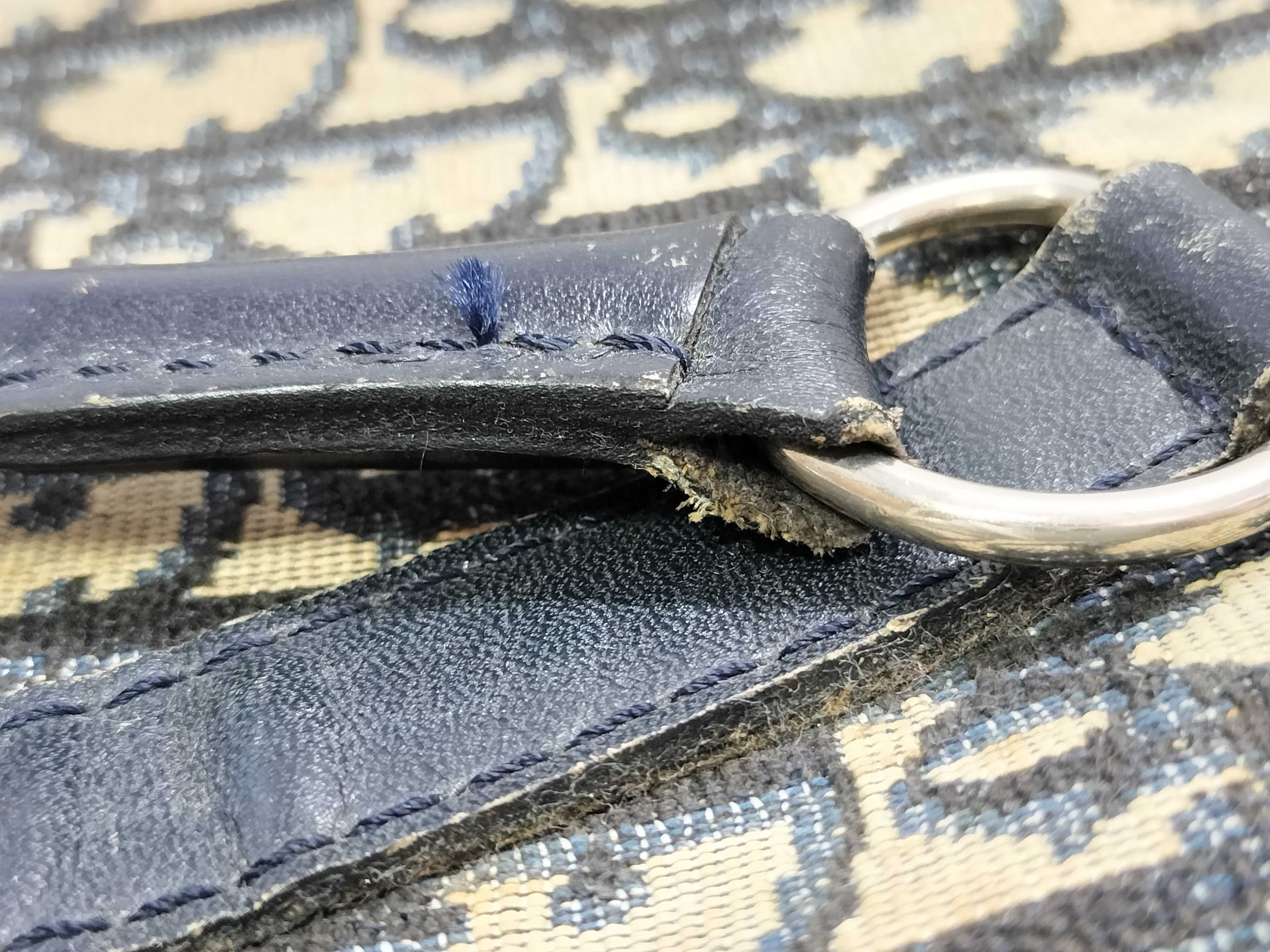 Trotter Boston Bag, Navy, Vintage Handbag — view 14