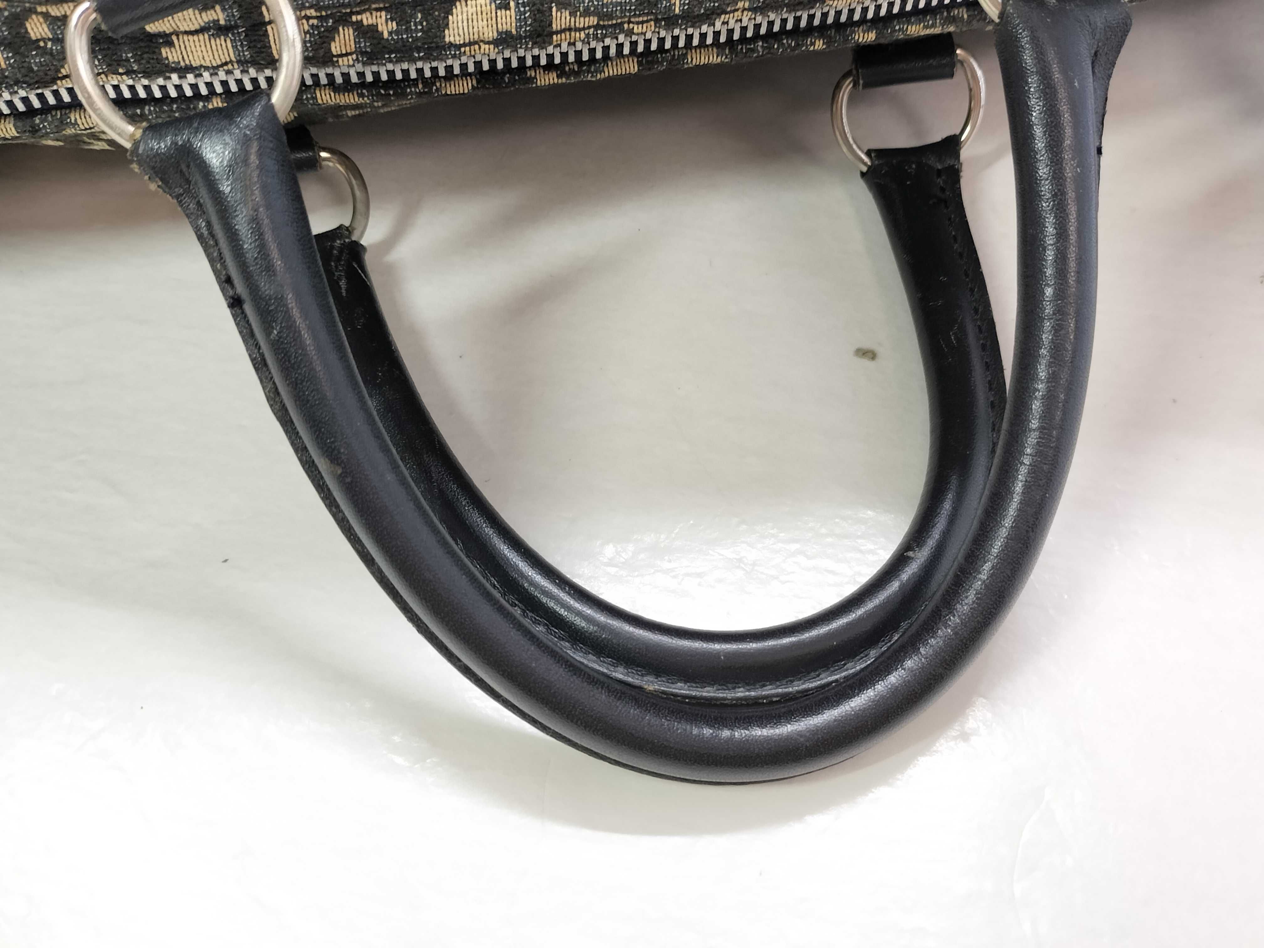 Trotter Boston Bag, Navy, Vintage Handbag — view 3