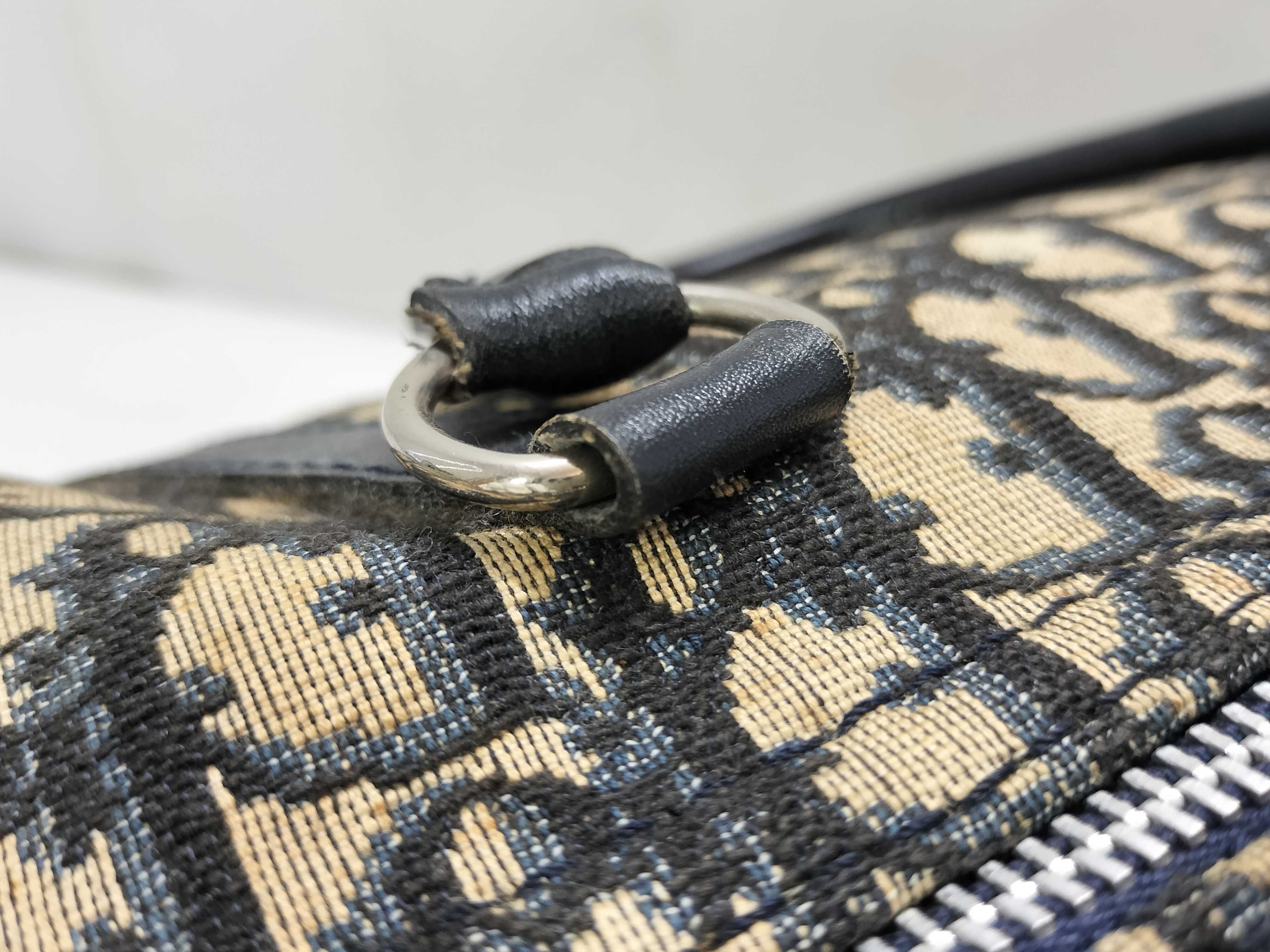 Trotter Boston Bag, Navy, Vintage Handbag — view 5