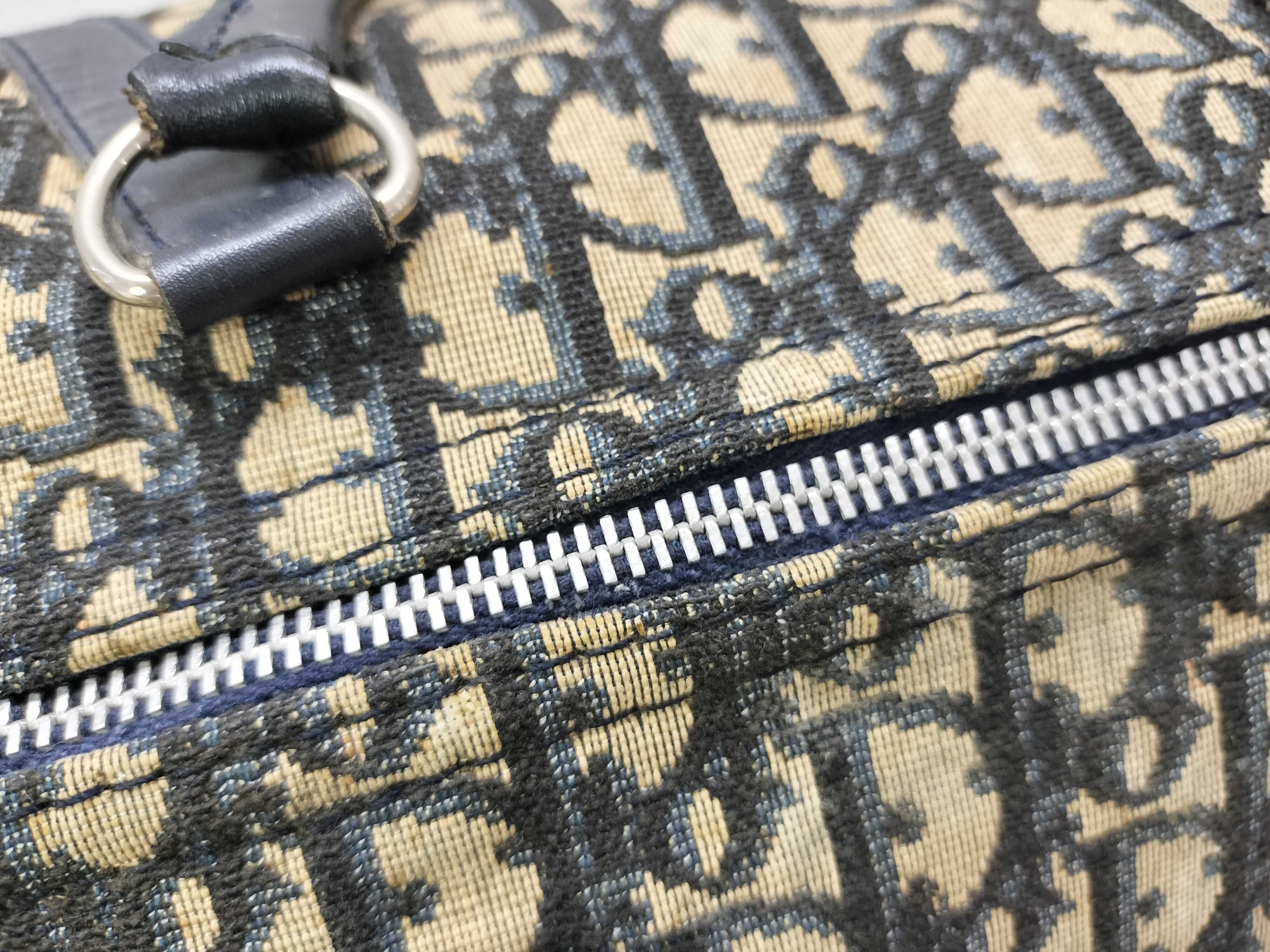 Trotter Boston Bag, Navy, Vintage Handbag — view 6