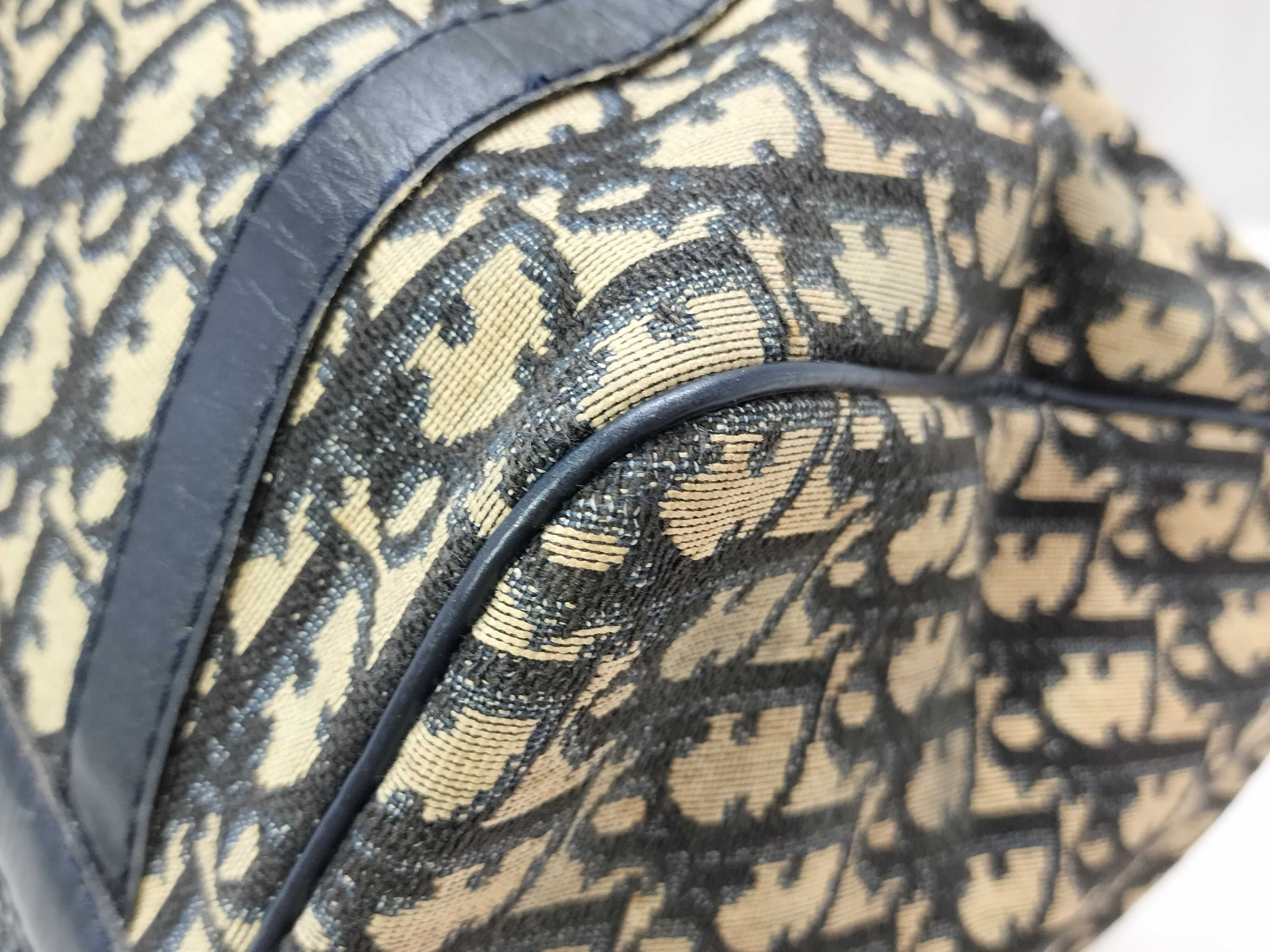 Trotter Boston Bag, Navy, Vintage Handbag — view 7