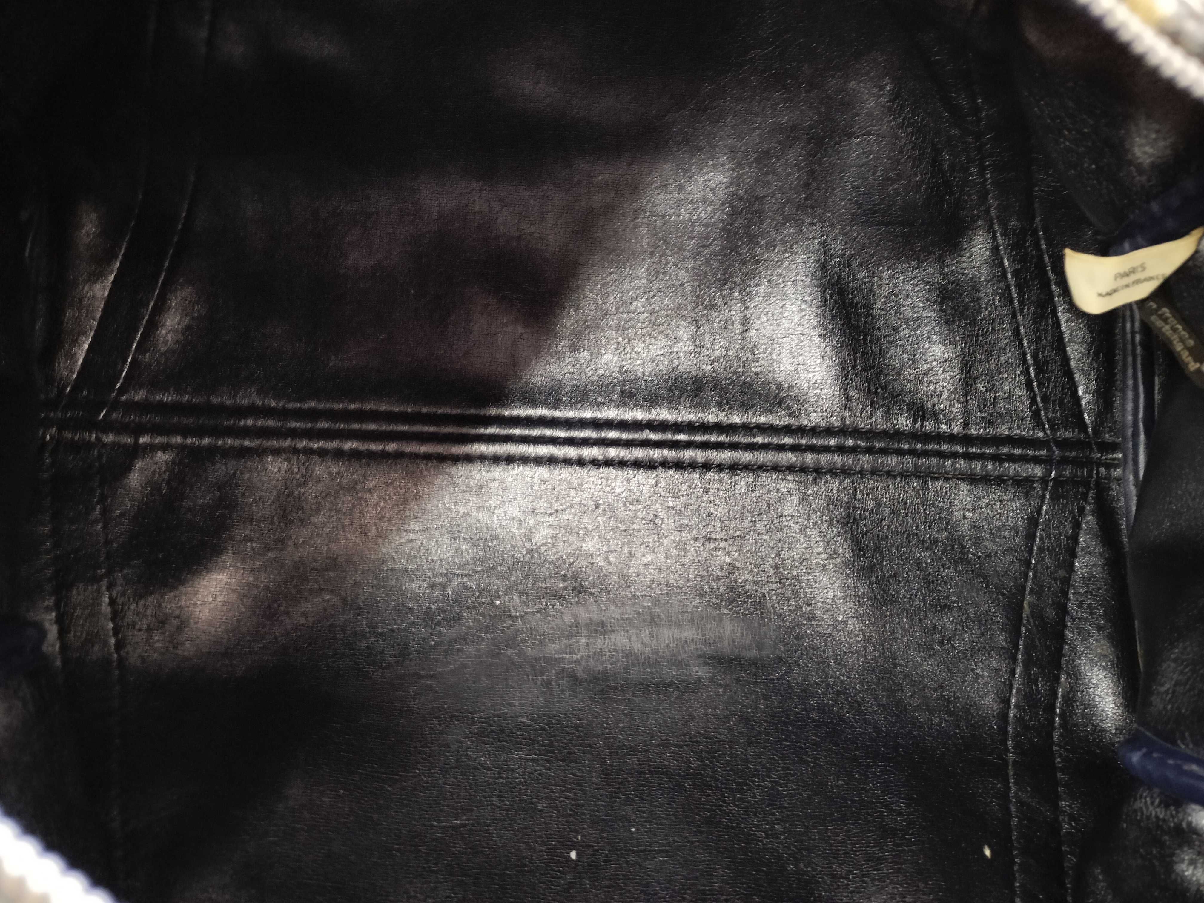 Trotter Boston Bag, Navy, Vintage Handbag — view 8