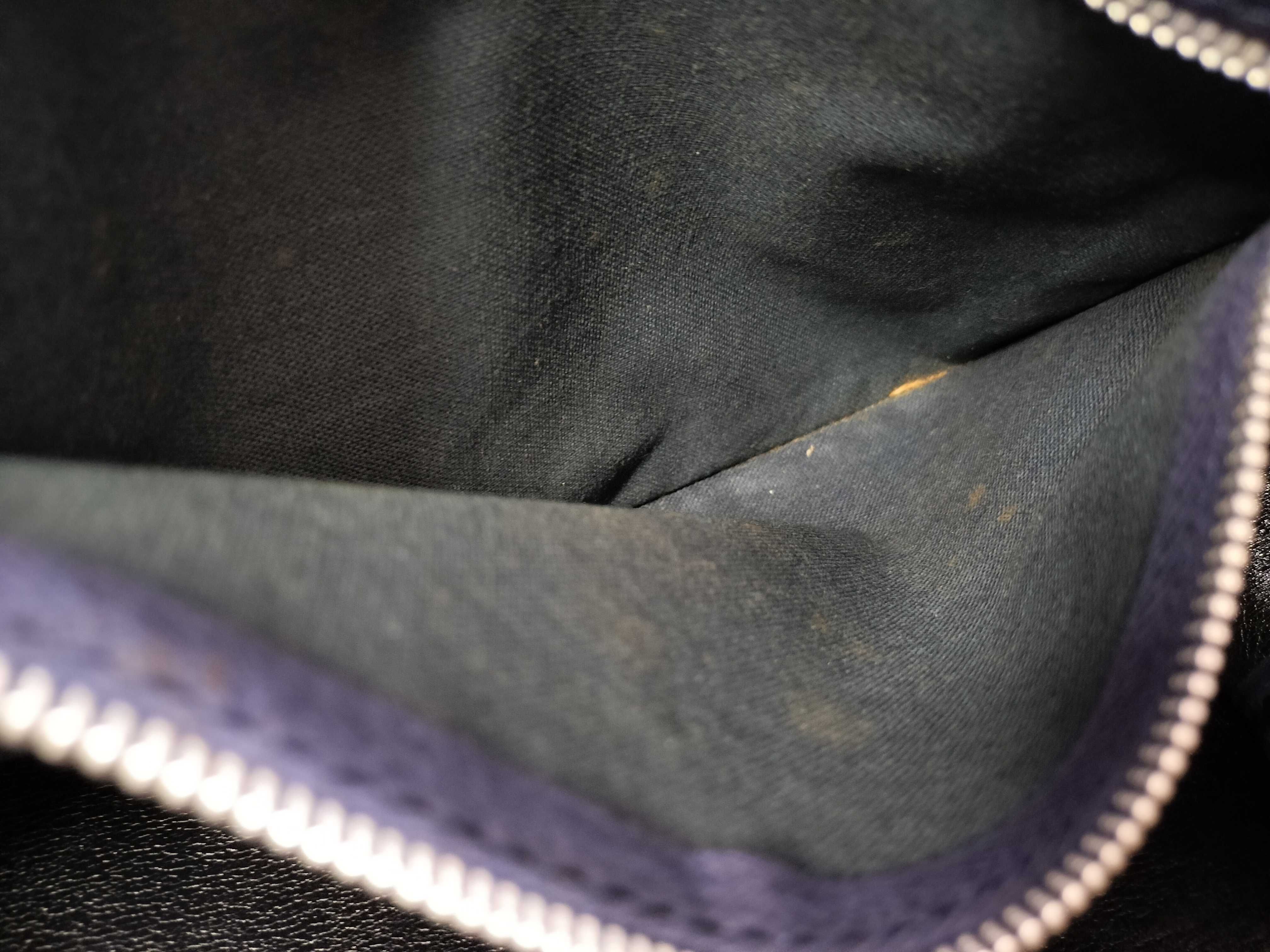 Trotter Boston Bag, Navy, Vintage Handbag — view 10
