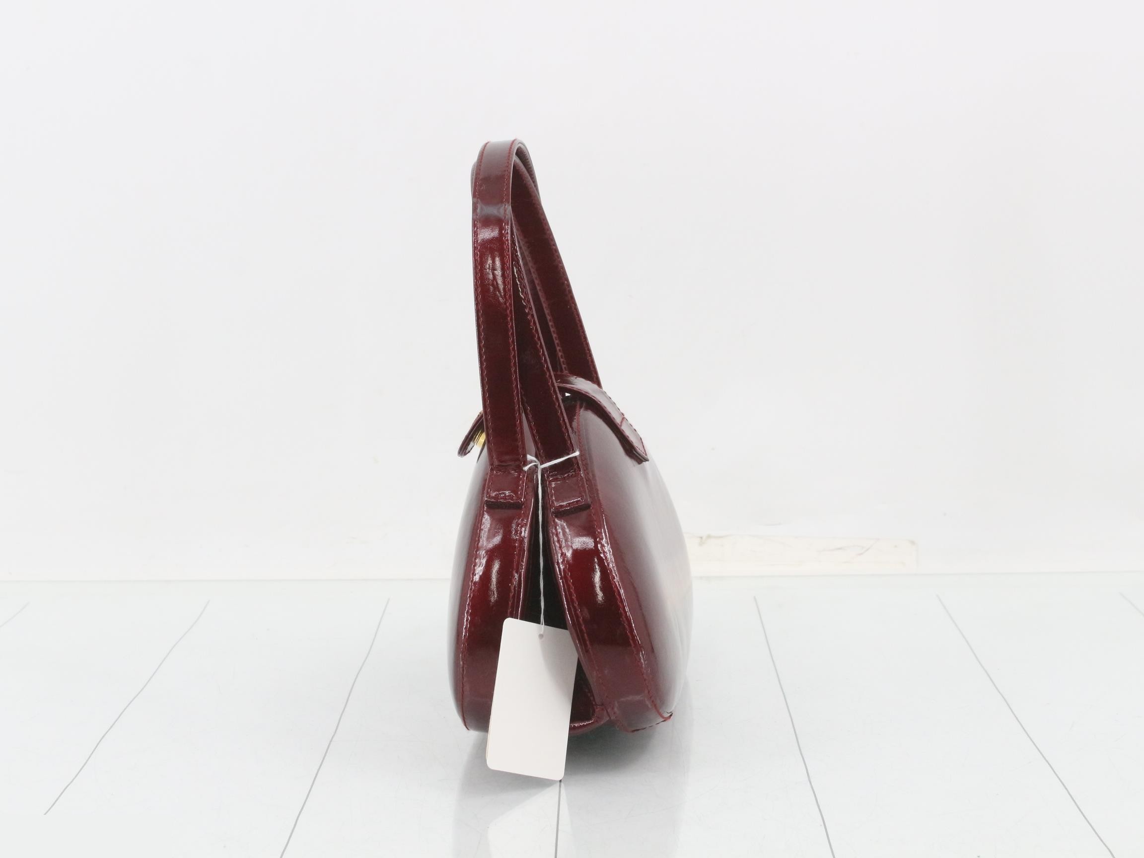 Enamel handbag, burgundy — view 3