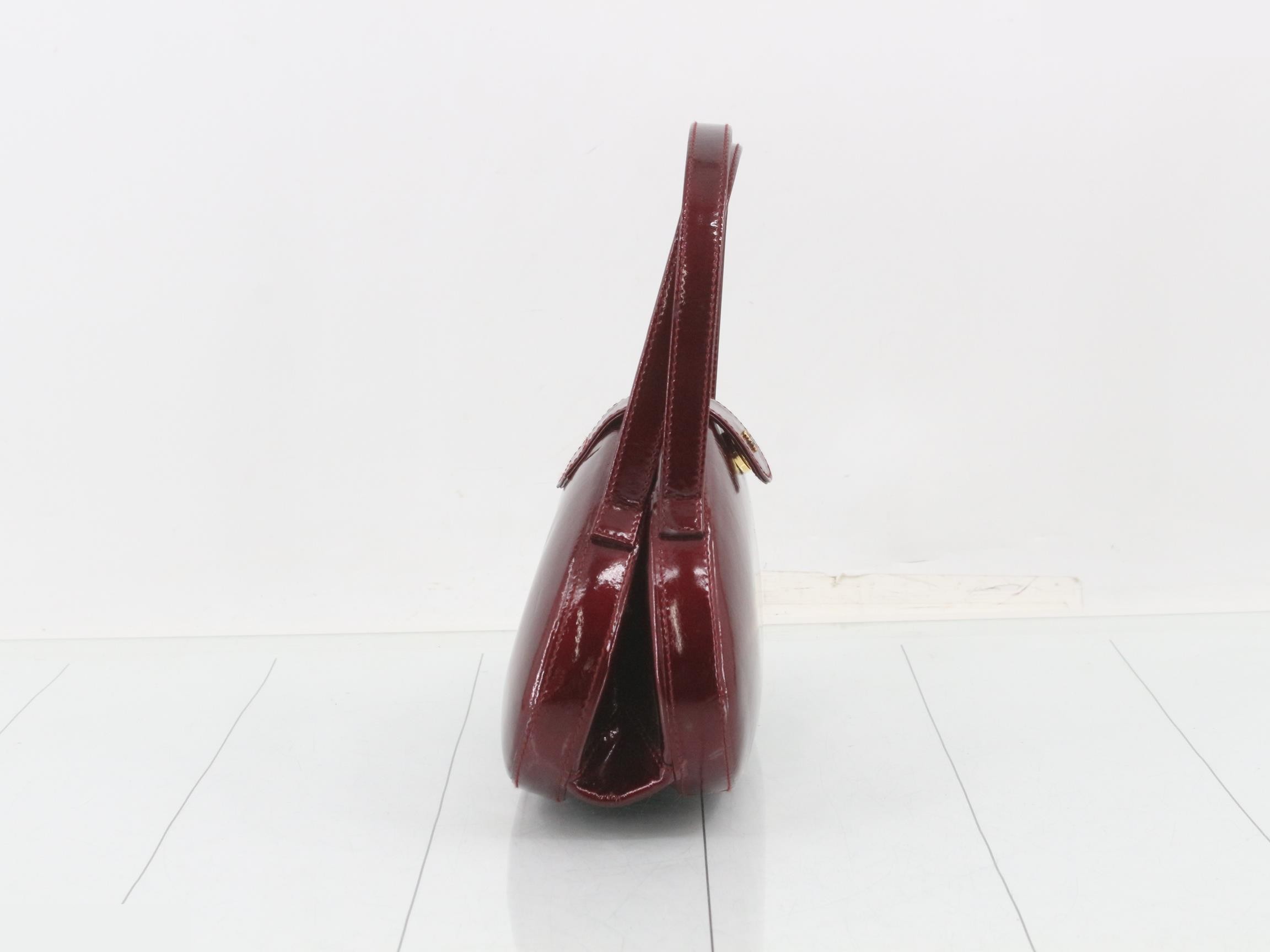 Enamel handbag, burgundy — view 4