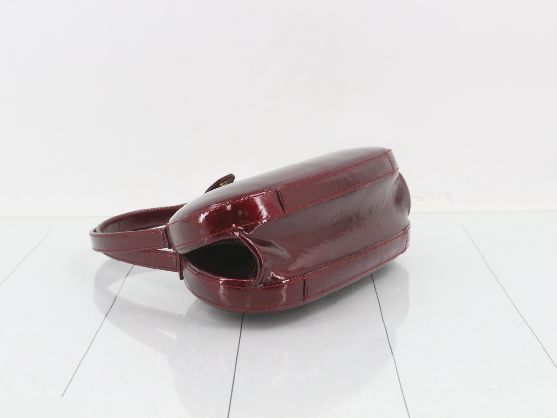 Enamel handbag, burgundy — view 5
