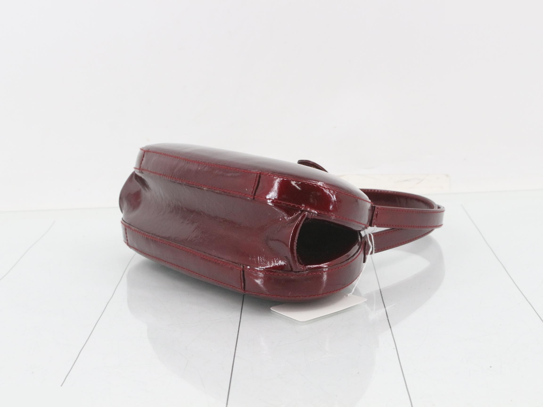 Enamel handbag, burgundy — view 6