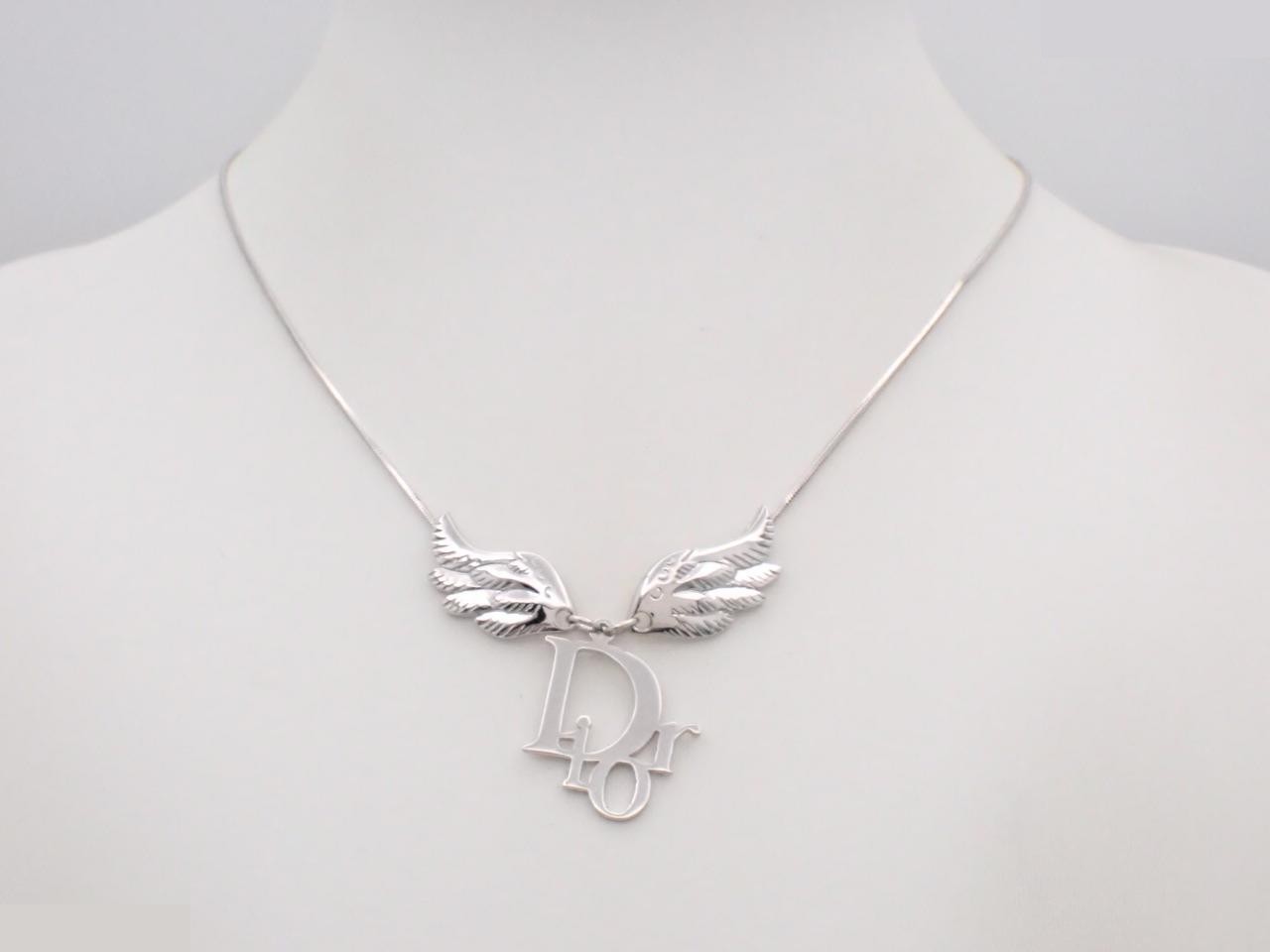 necklace, silver, logo, feather, neck circumference approximately 44cm — view 3