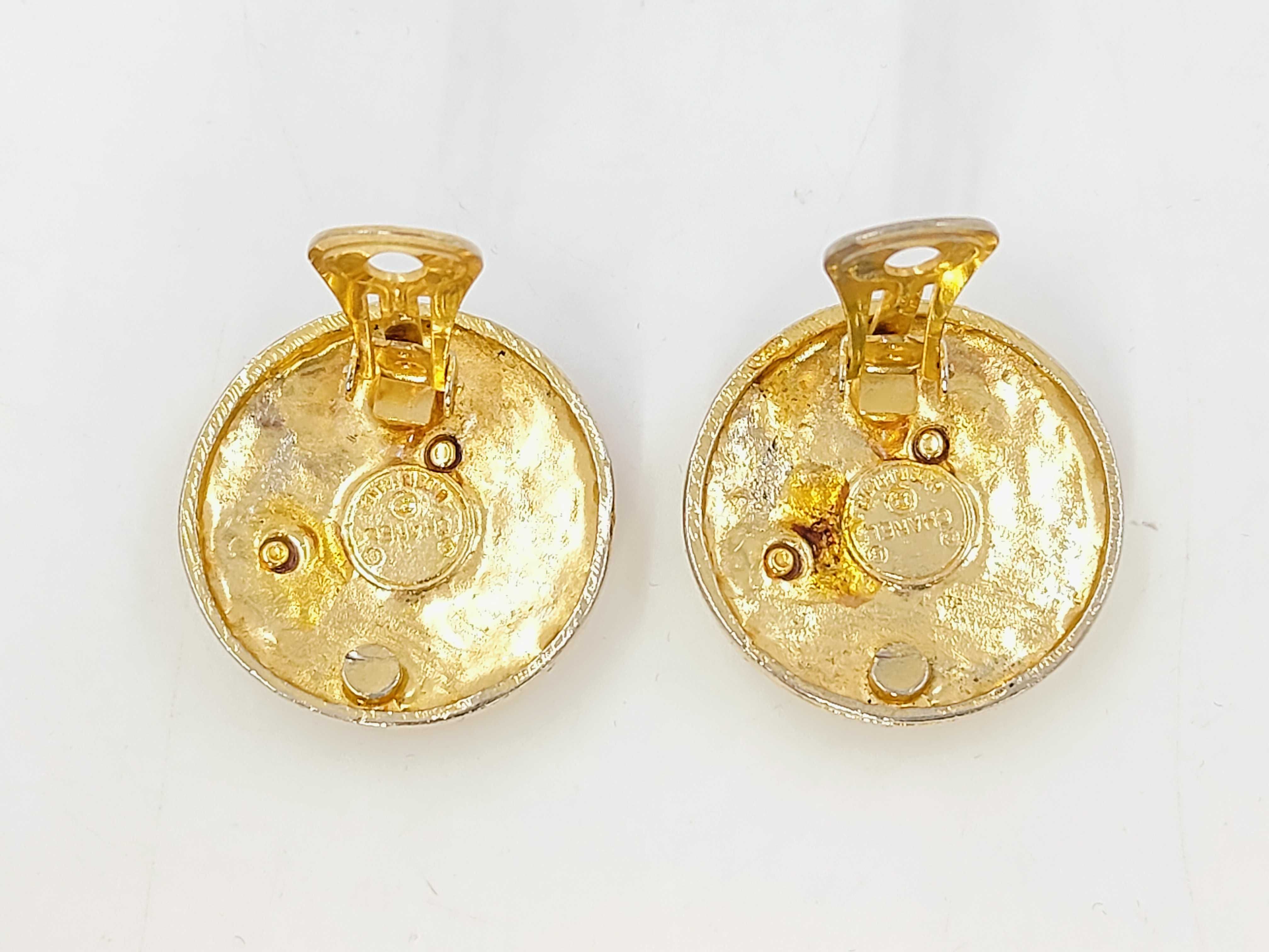 Round Coco Gold x Silver Earrings (YG) — view 2