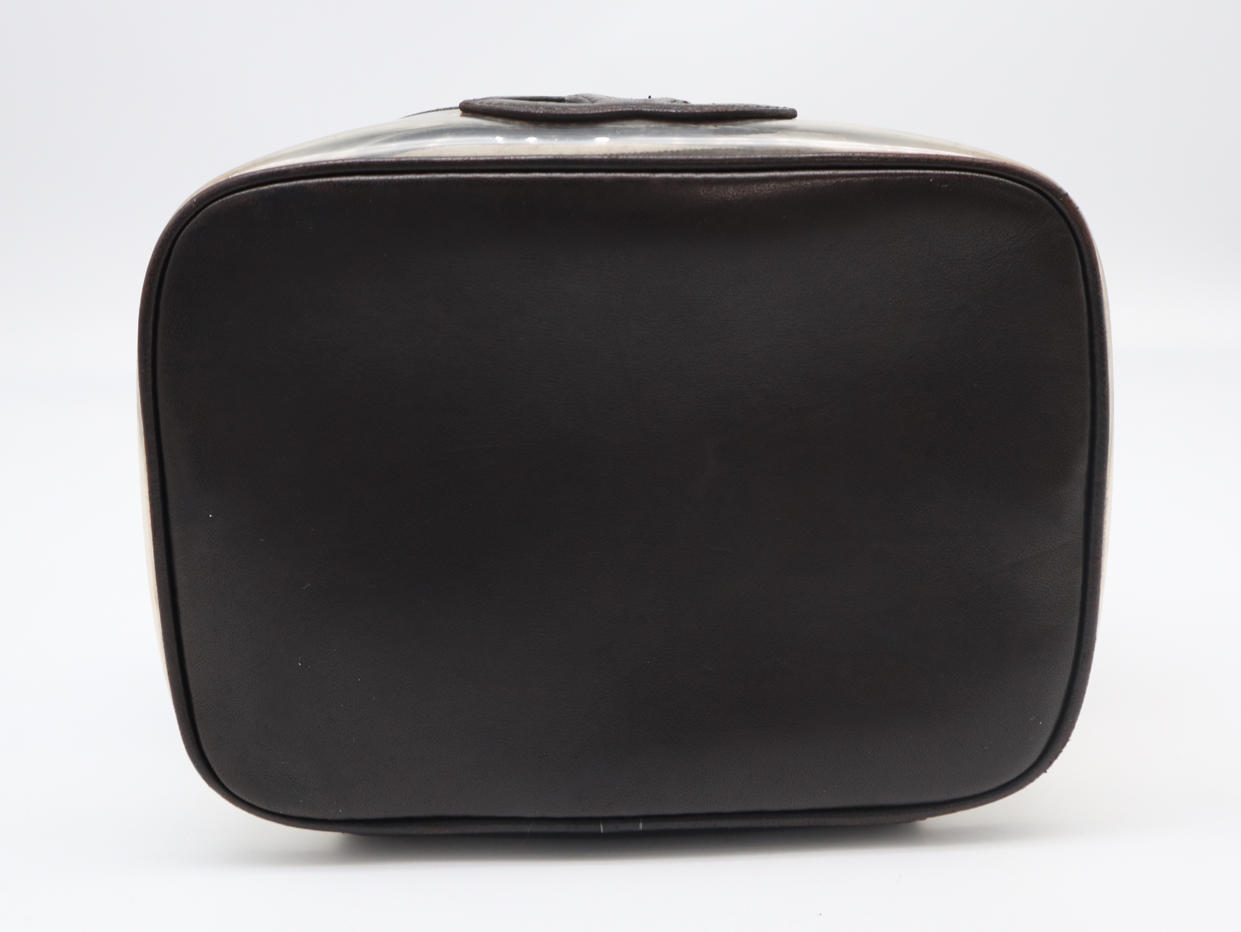 PVC x Lambskin Vanity Bag, Black with Gold Hardware, Includes Seal and Card. — view 5