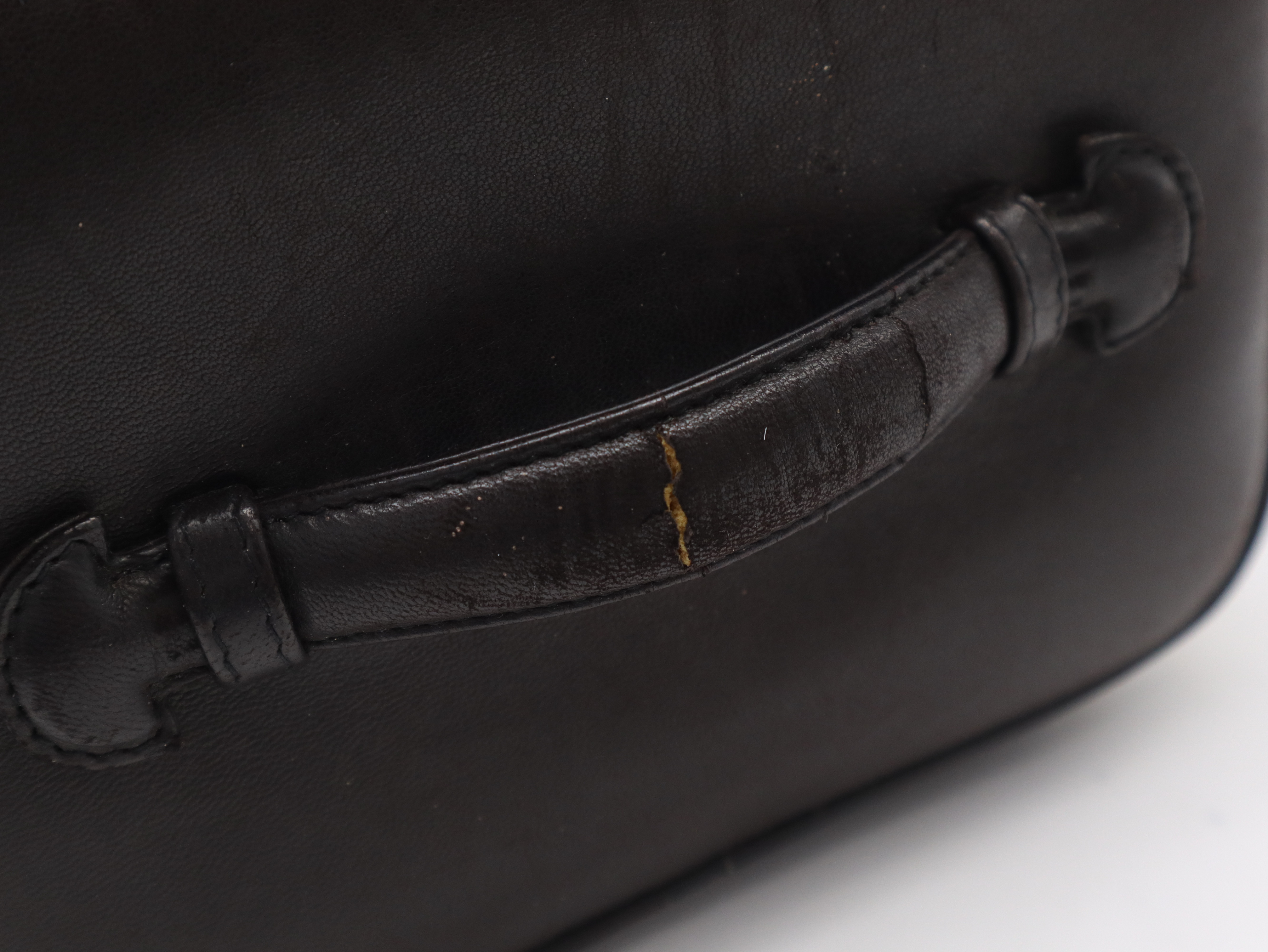 PVC x Lambskin Vanity Bag, Black with Gold Hardware, Includes Seal and Card. — view 6