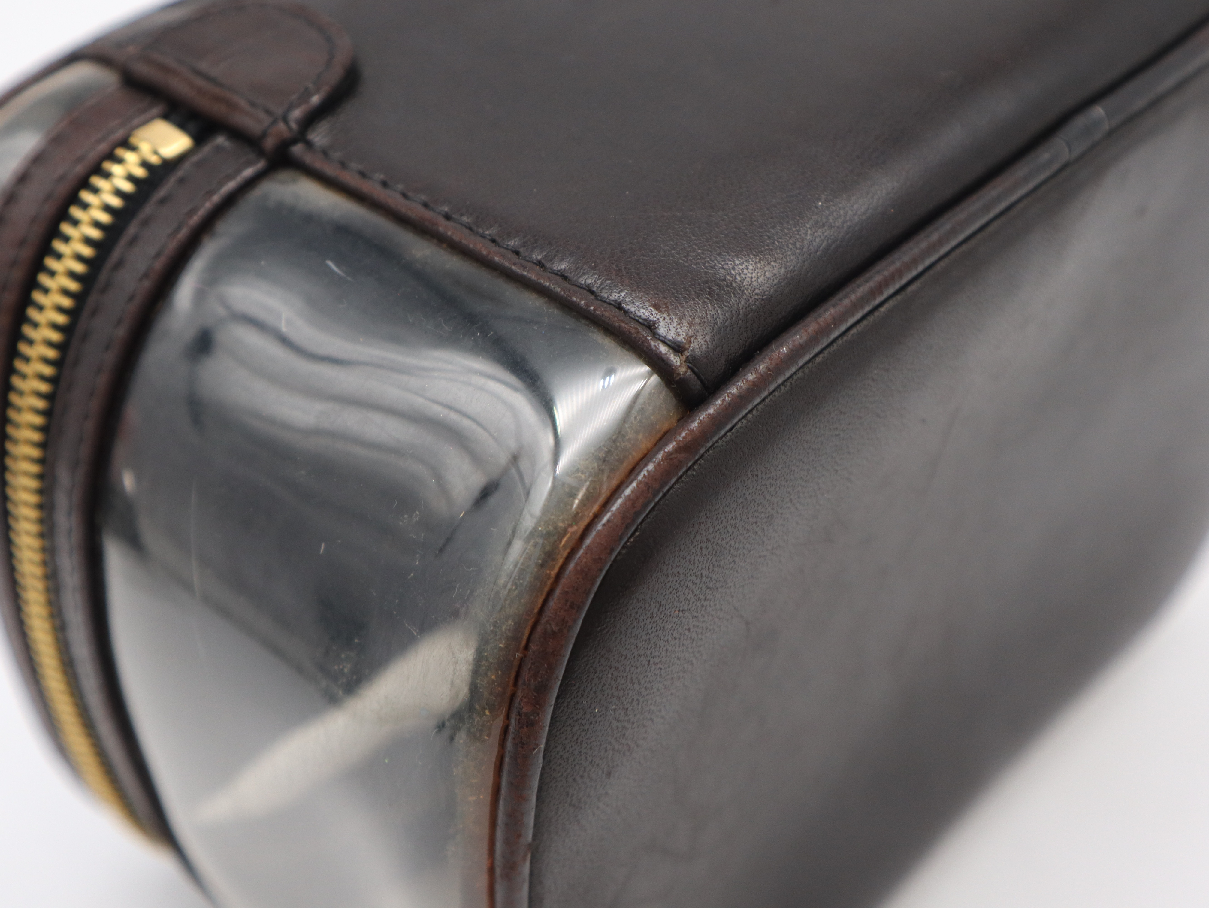 PVC x Lambskin Vanity Bag, Black with Gold Hardware, Includes Seal and Card. — view 8