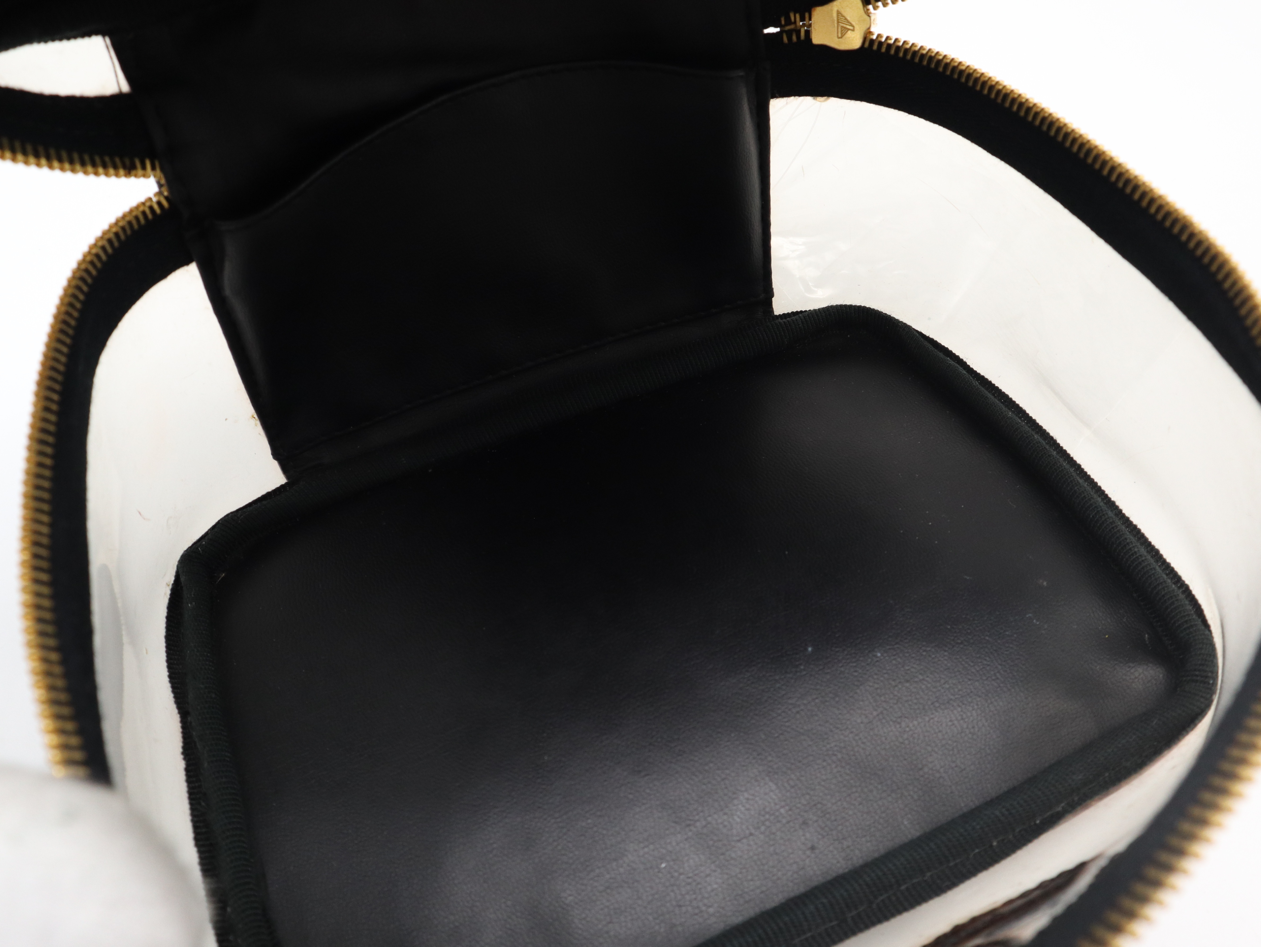 PVC x Lambskin Vanity Bag, Black with Gold Hardware, Includes Seal and Card. — view 9