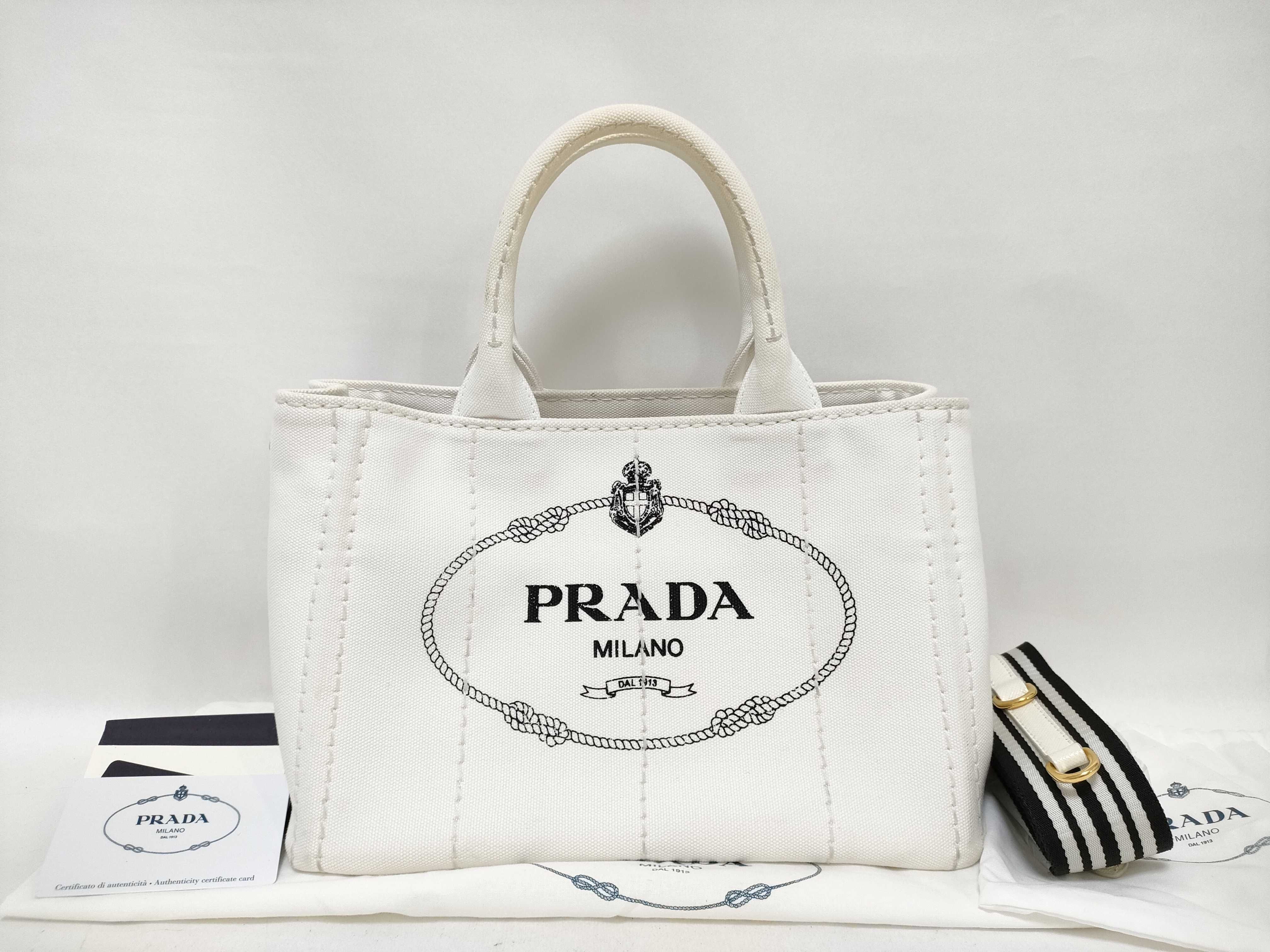 Canapa 1BG439 Striped Shoulder Bag Tote Bag Handbag