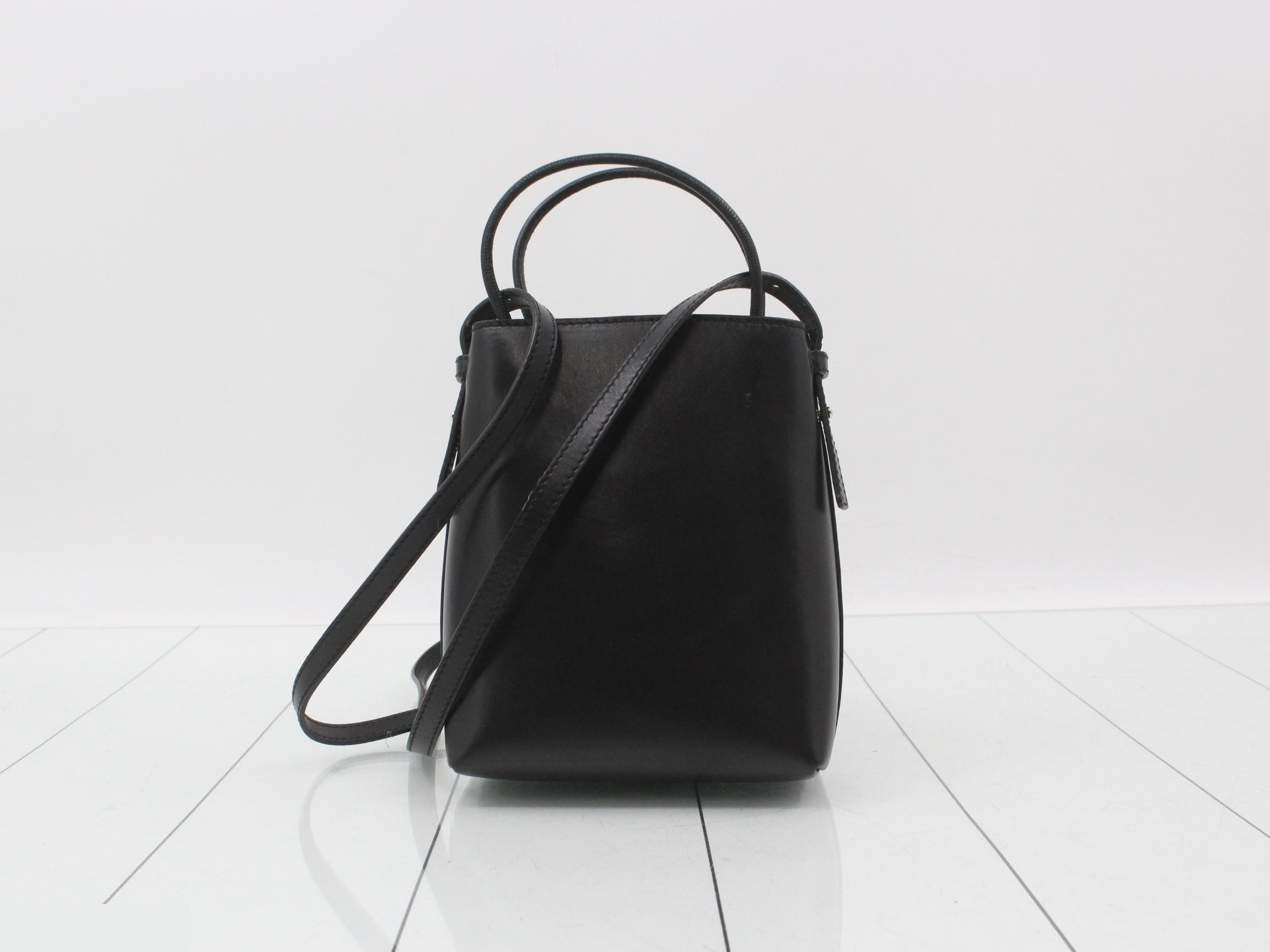 Micro Tote Bag, Calfskin, Black — view 2
