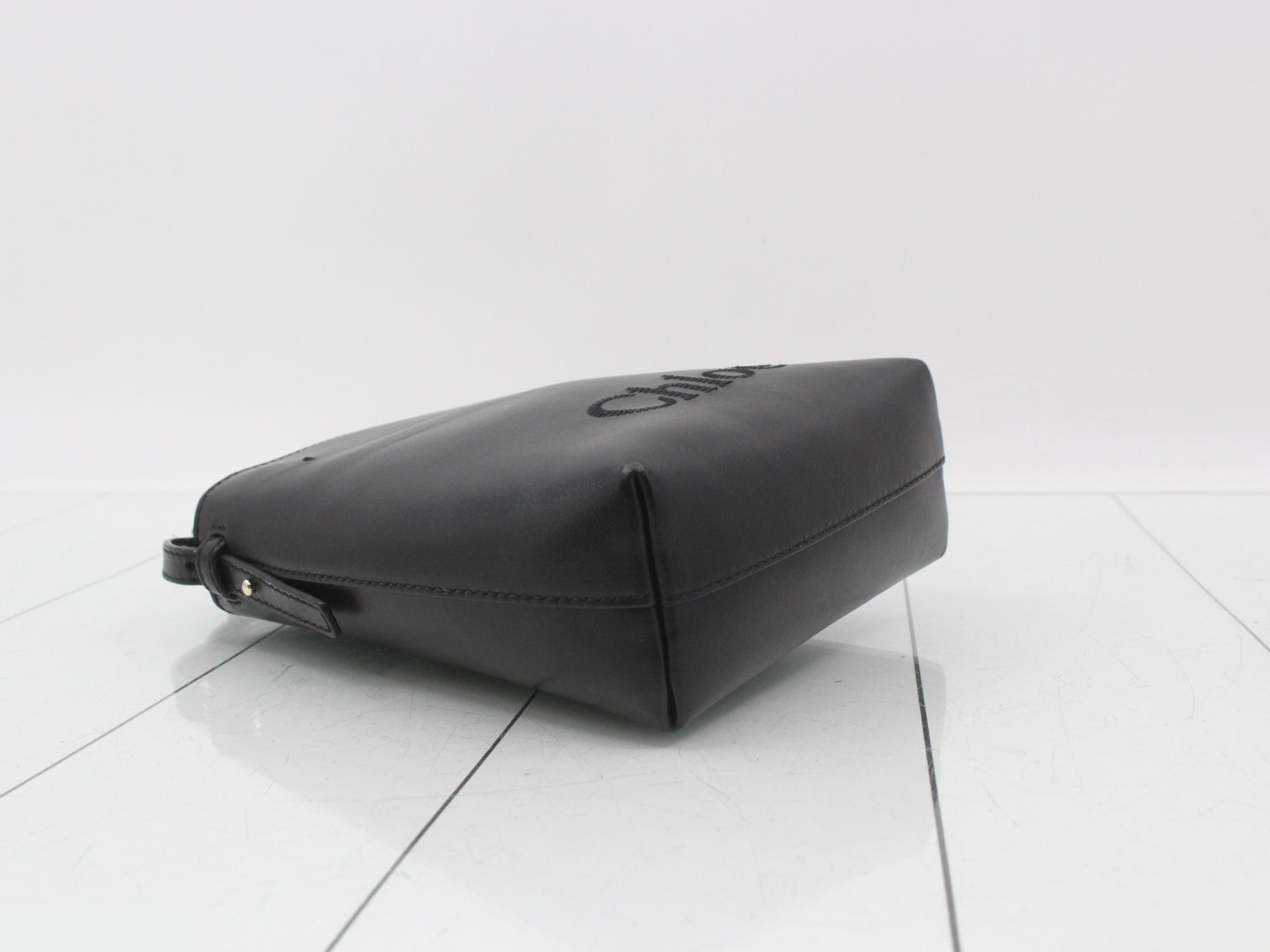 Micro Tote Bag, Calfskin, Black — view 5
