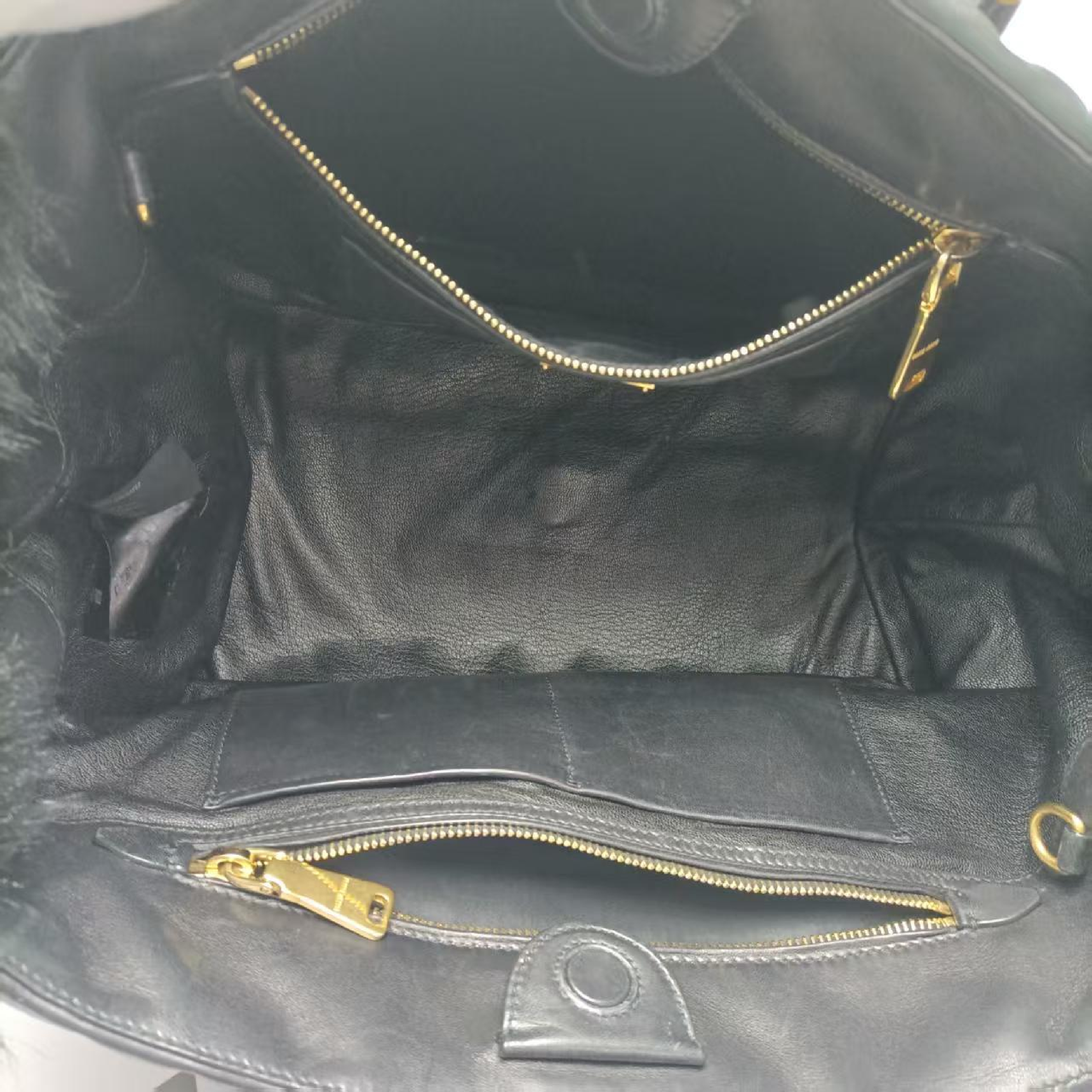 other line sheepskin handbag — view 9