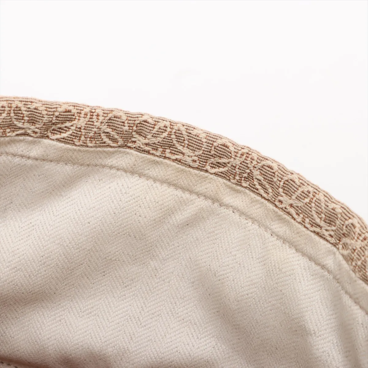 Anagram Parrot Pochette Bag, Raffia x Leather Shoulder Bag, Beige x Brown — view 10