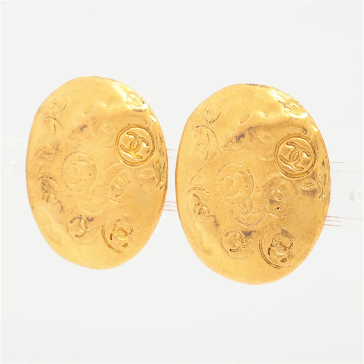 Coco Mark 93P Earrings (Pair) GP Gold - Dents, — view 3