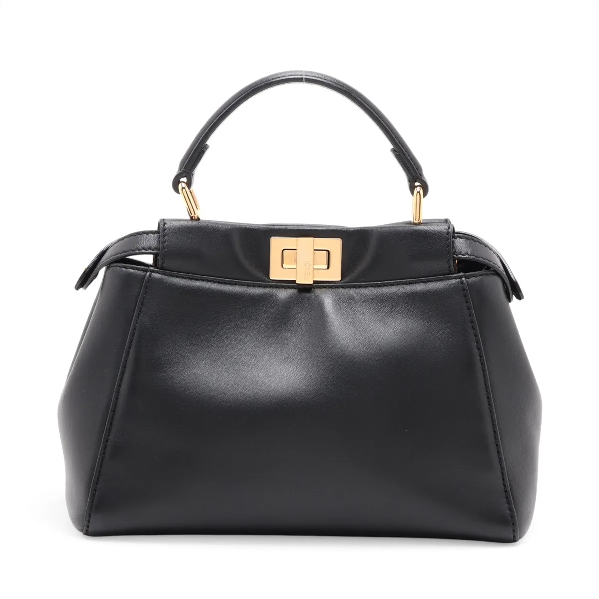 Mini Peekaboo 8BN244 Leather 2-Way Handbag, Black — view 2