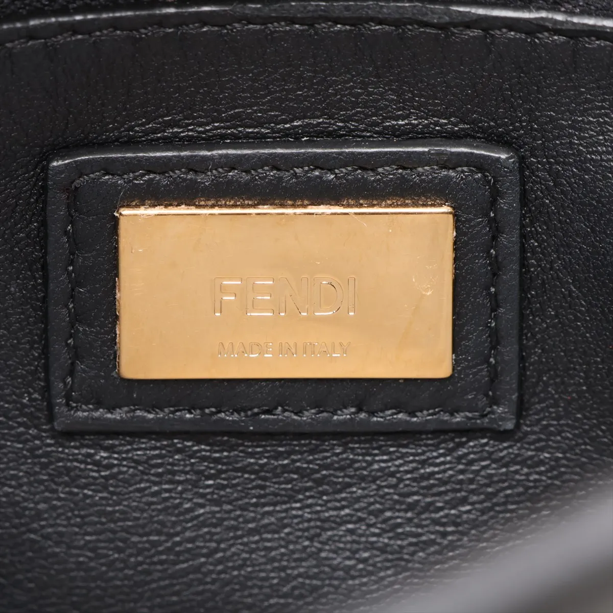 Mini Peekaboo 8BN244 Leather 2-Way Handbag, Black — view 12