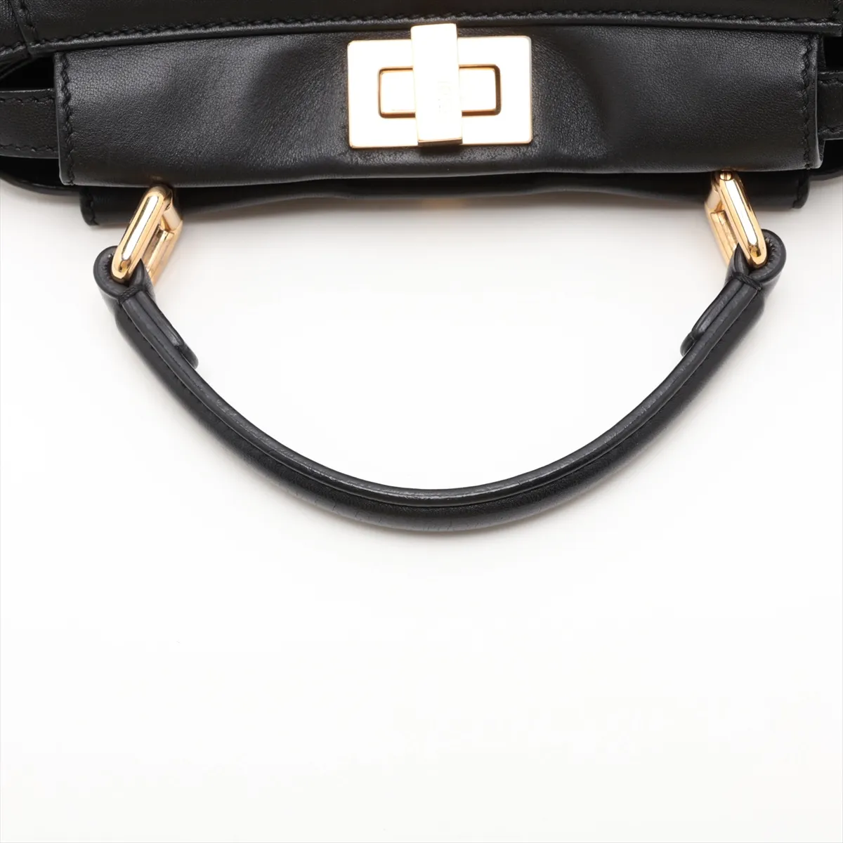 Mini Peekaboo 8BN244 Leather 2-Way Handbag, Black — view 5