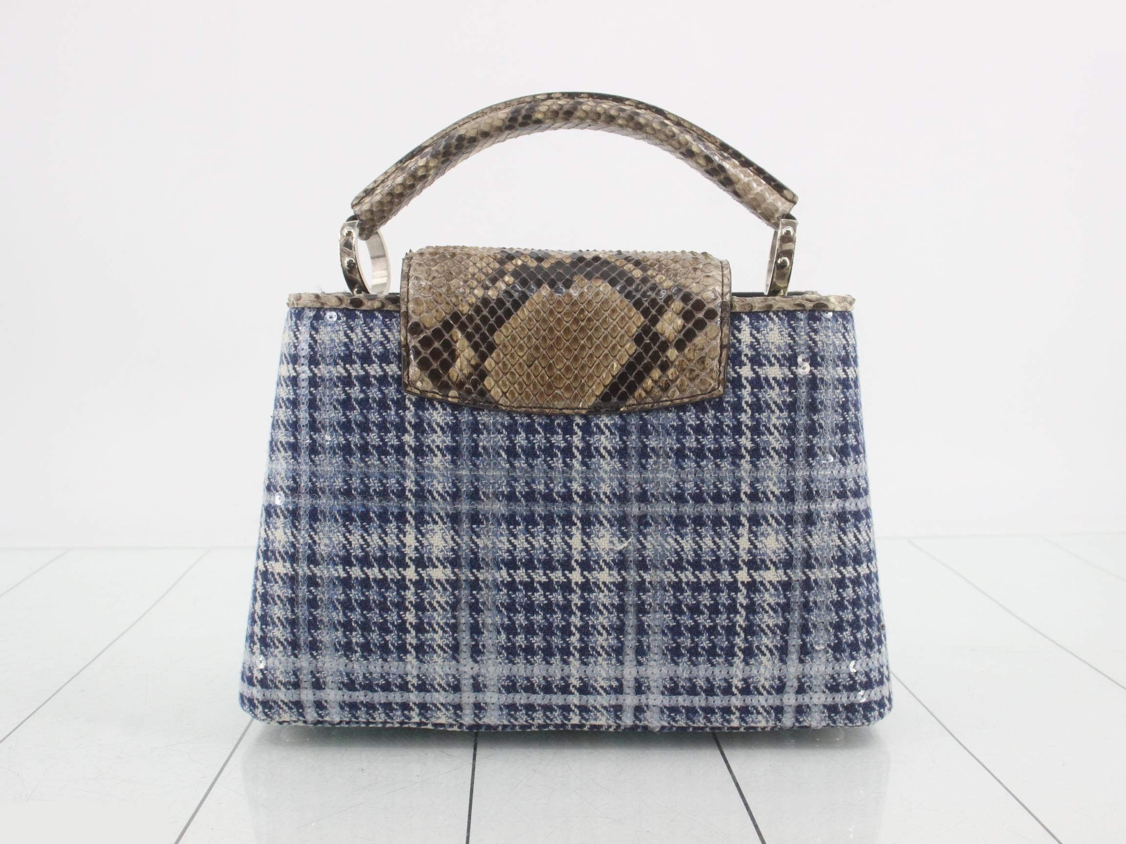Capucines BB Exotic Leather Tweed x Python x Sequins — view 2