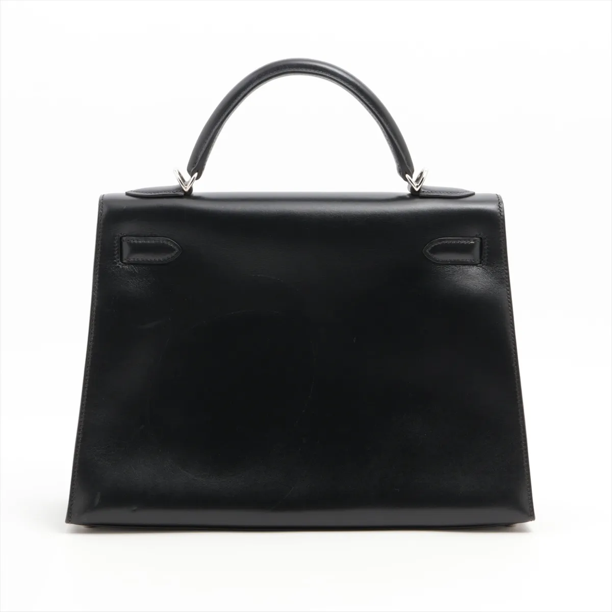[Individually wrapped] Hermes Kelly 32 Serie Box Calf Black Silver Hardware D:2000 — view 2