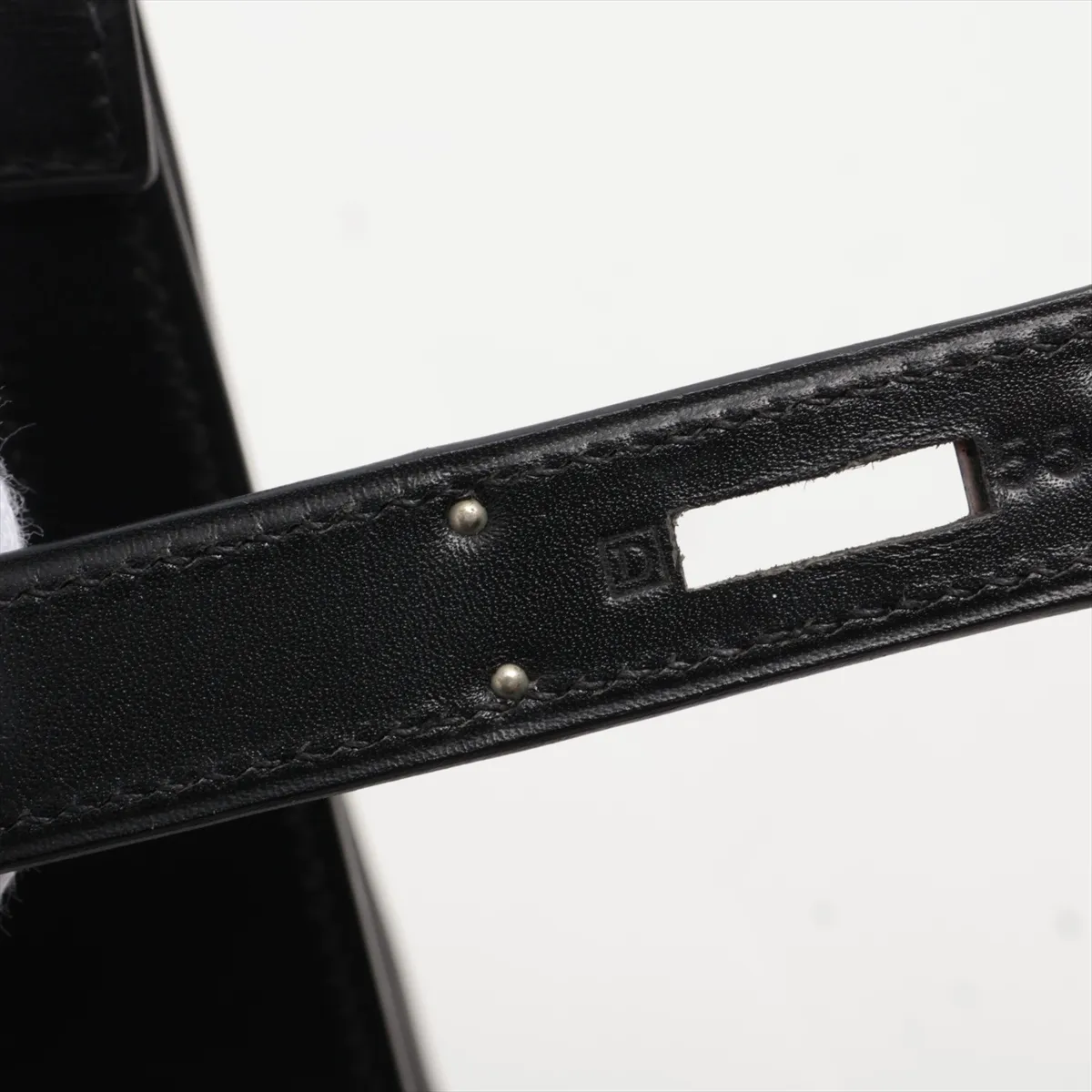 [Individually wrapped] Hermes Kelly 32 Serie Box Calf Black Silver Hardware D:2000 — view 11