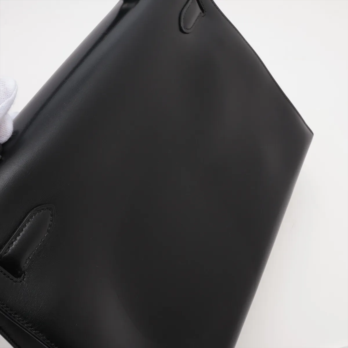[Individually wrapped] Hermes Kelly 32 Serie Box Calf Black Silver Hardware D:2000 — view 15