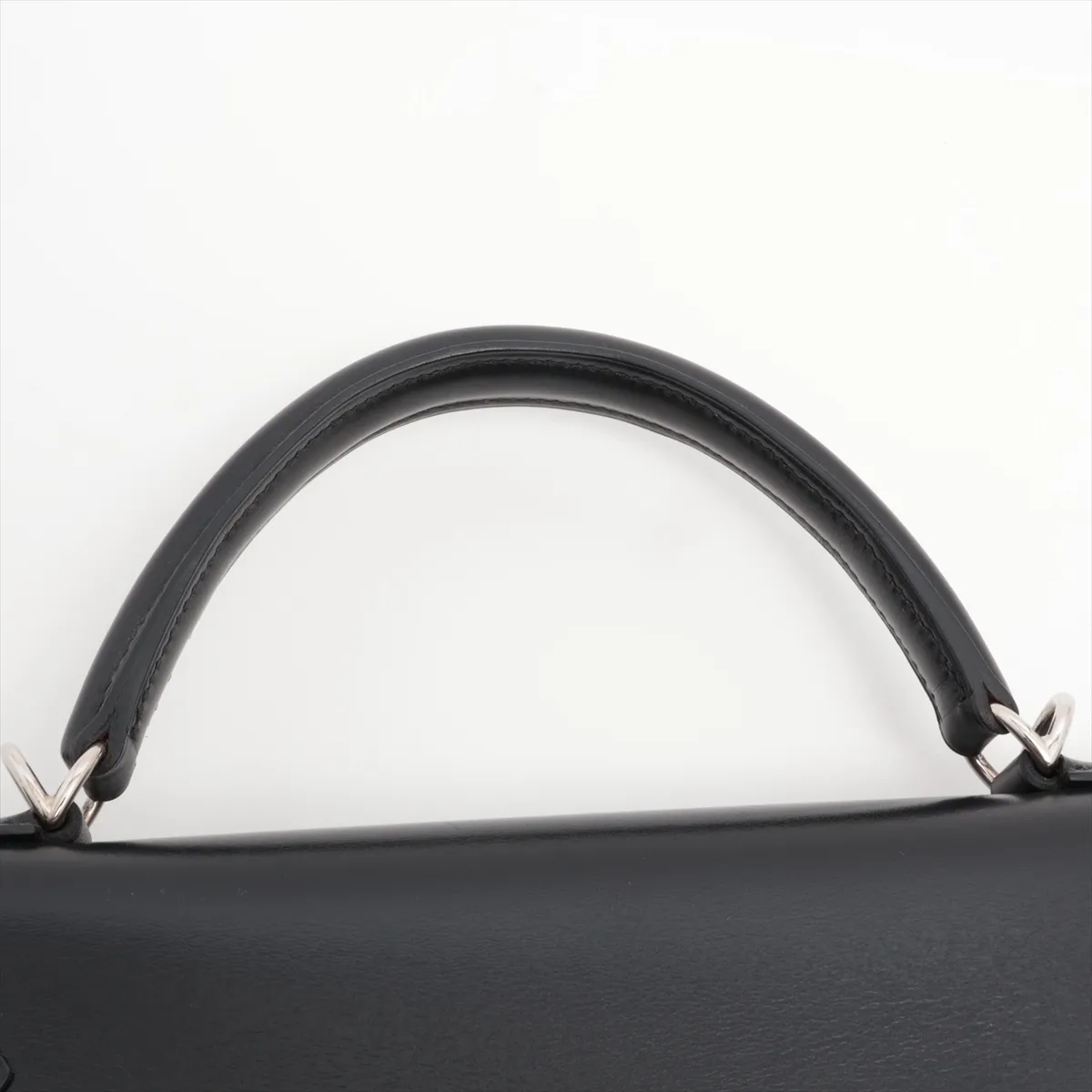 [Individually wrapped] Hermes Kelly 32 Serie Box Calf Black Silver Hardware D:2000 — view 6