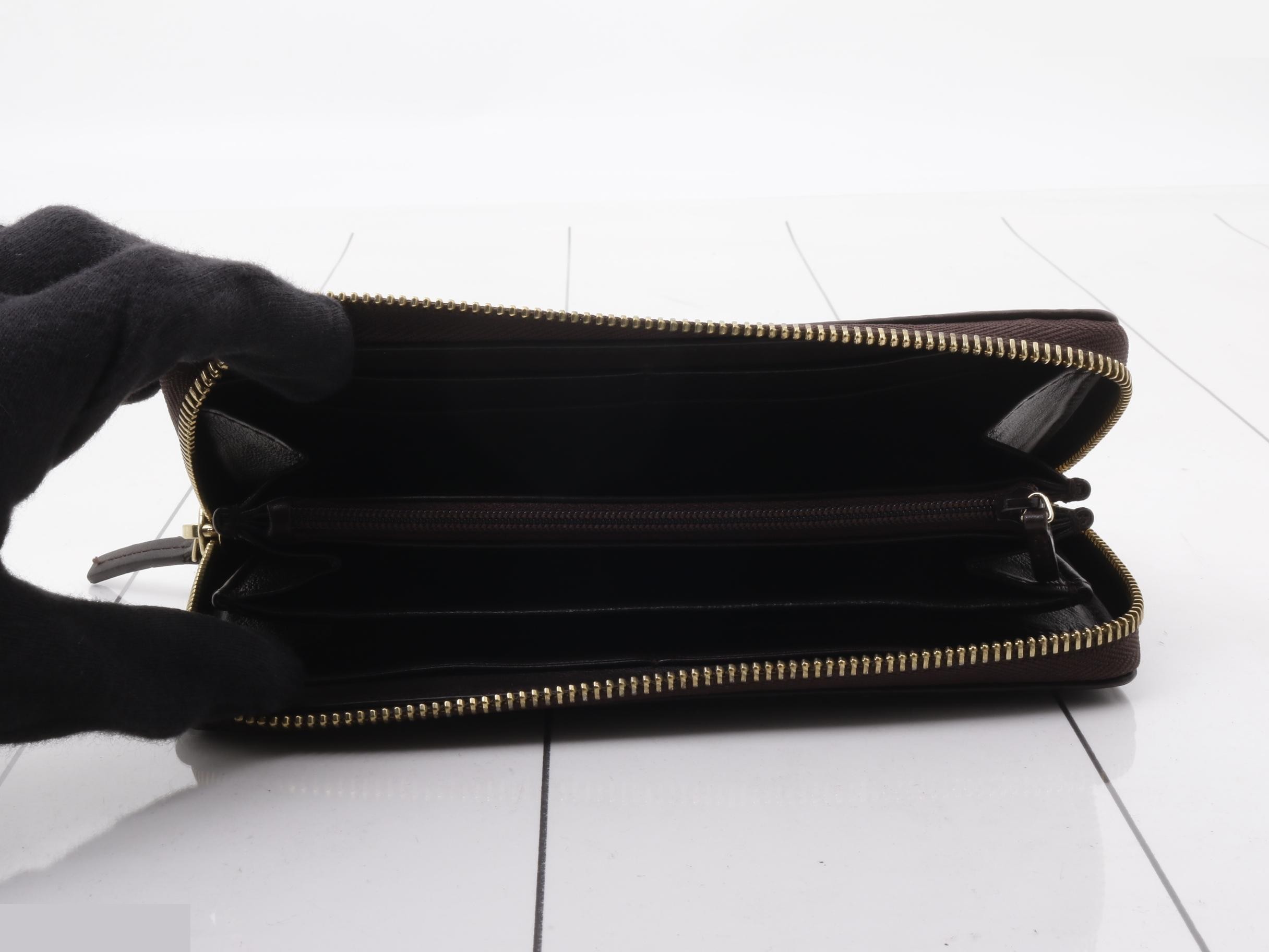 Guccissima Long Wallet, Brown Leather — view 4