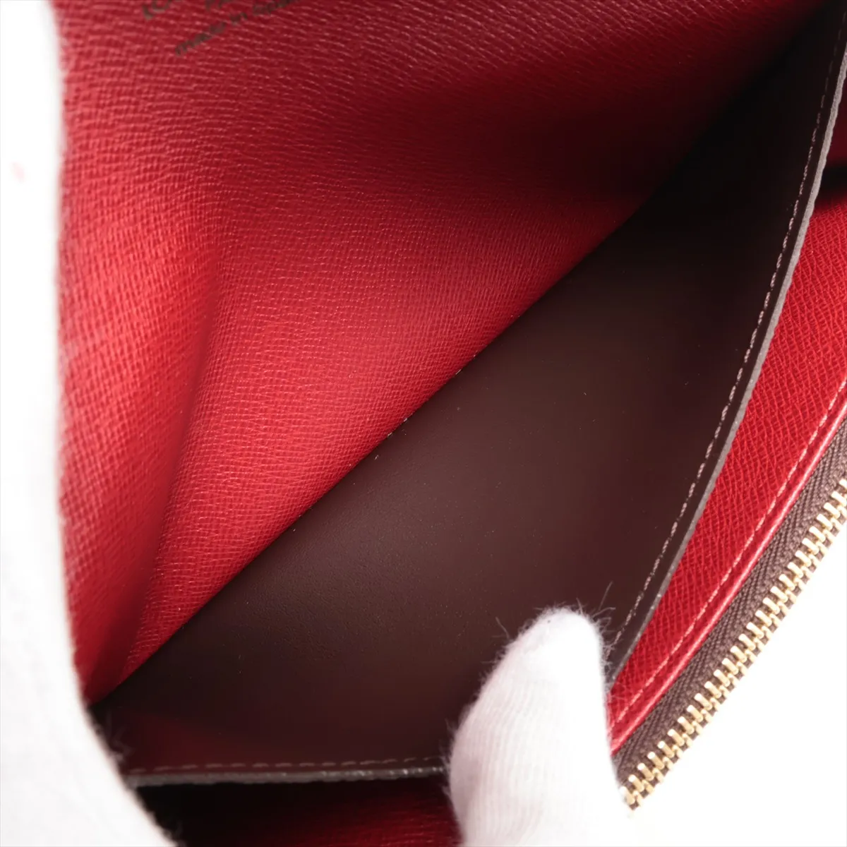 Monogram Portefeuille Emily M60136 CA4039 Red x Brown Long Wallet — view 5