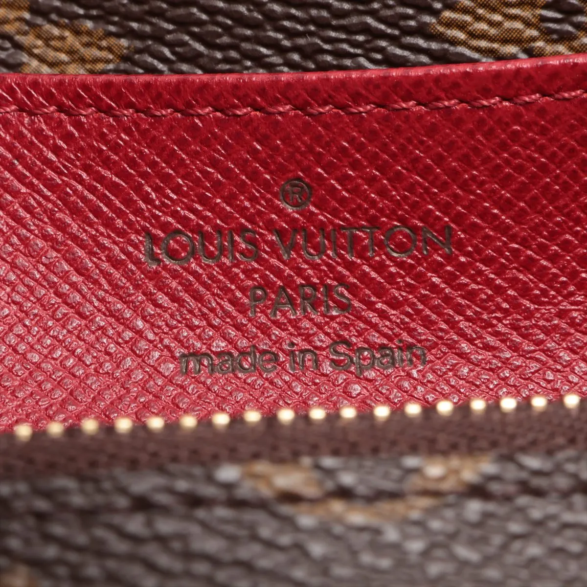 Monogram Portefeuille Emily M60136 CA4039 Red x Brown Long Wallet — view 8