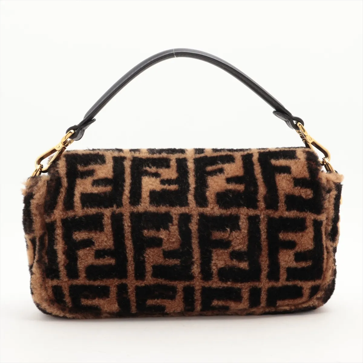 Zucca Mamma Bucket Shearling x Leather 2-Way Shoulder Bag, Brown 8BR600 — view 2