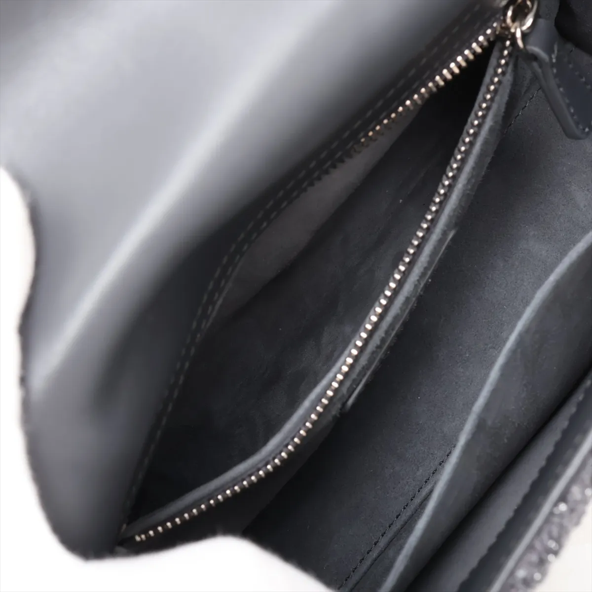 Lady Dior Tweed x Leather 2-Way Handbag, Gray, Lucky Star — view 9