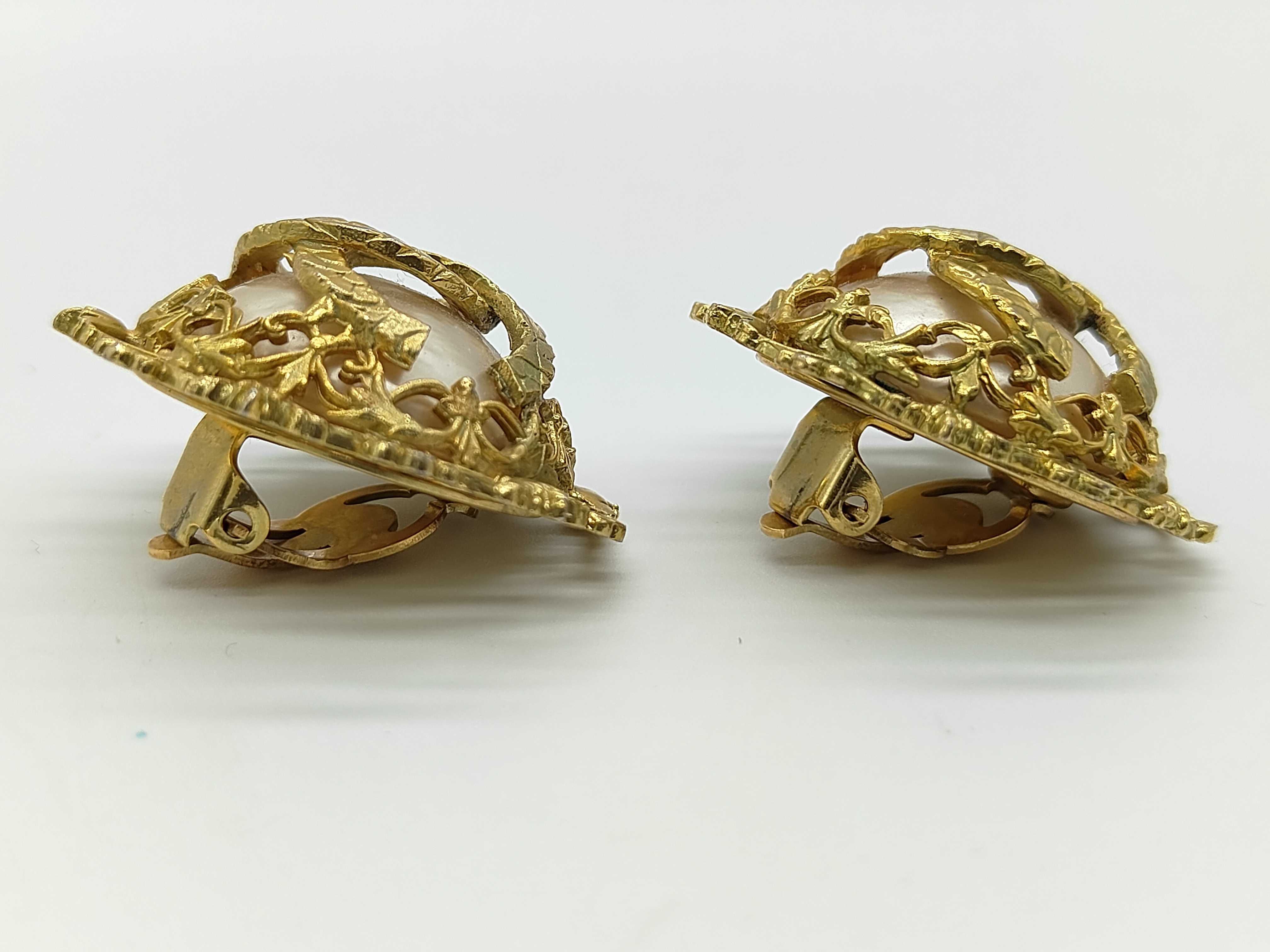 earrings, pearl, Coco Mark, gold earrings — view 3