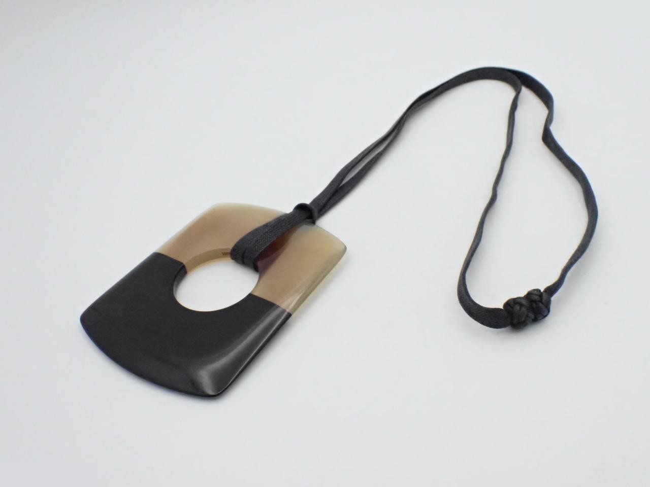 Dalva Buffalo Horn Cord Necklace, Hermes, Neck Circumference Approx. 80cm — view 3